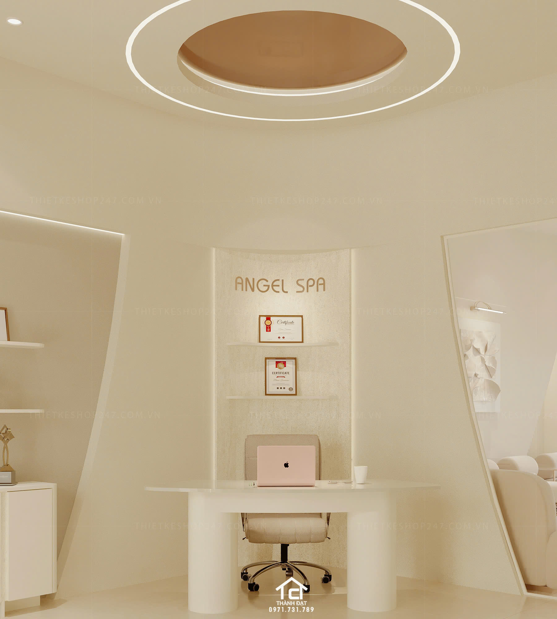 thiết kế spa đẹp sang chảnh