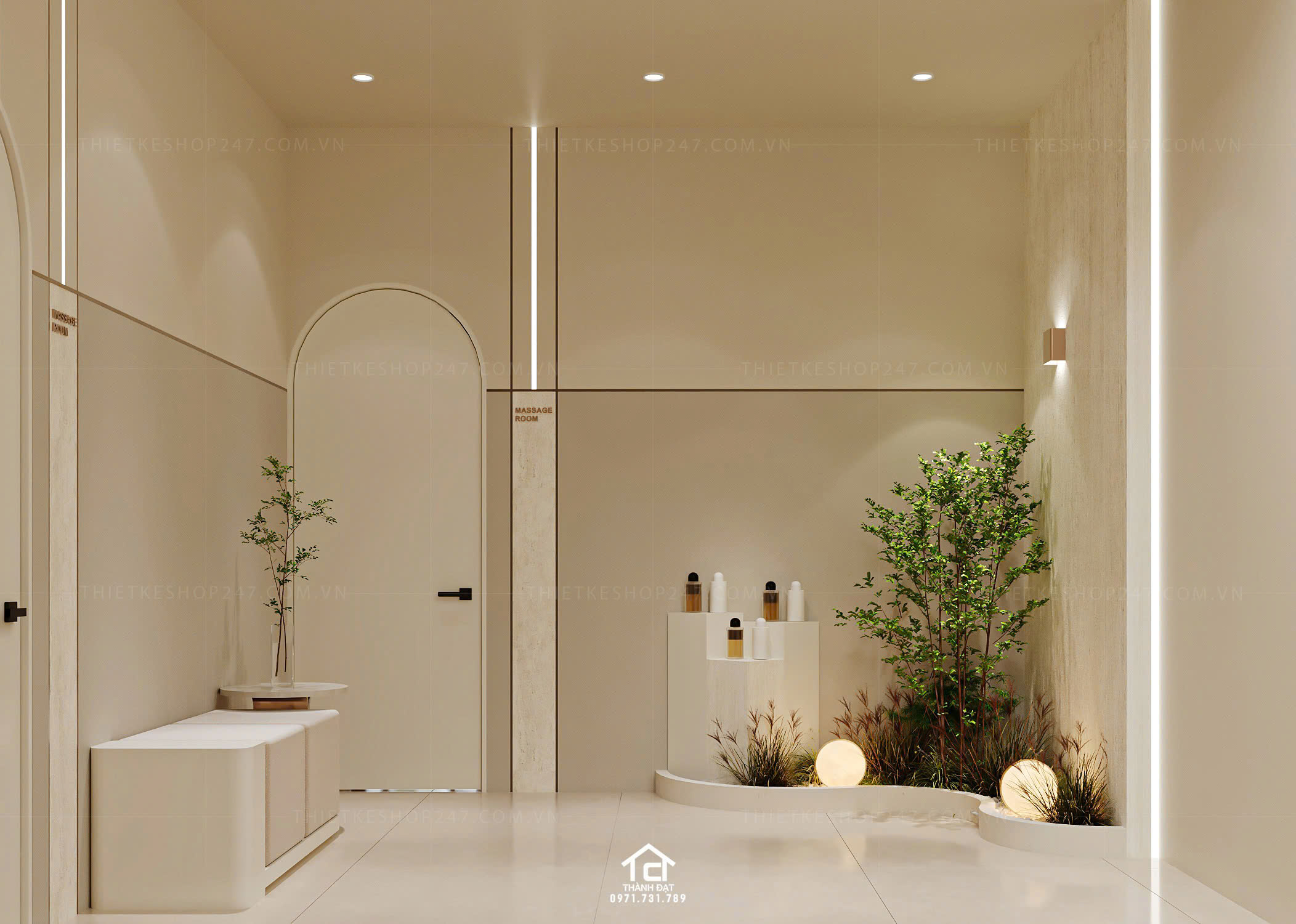 thiết kế spa đẹp sang chảnh