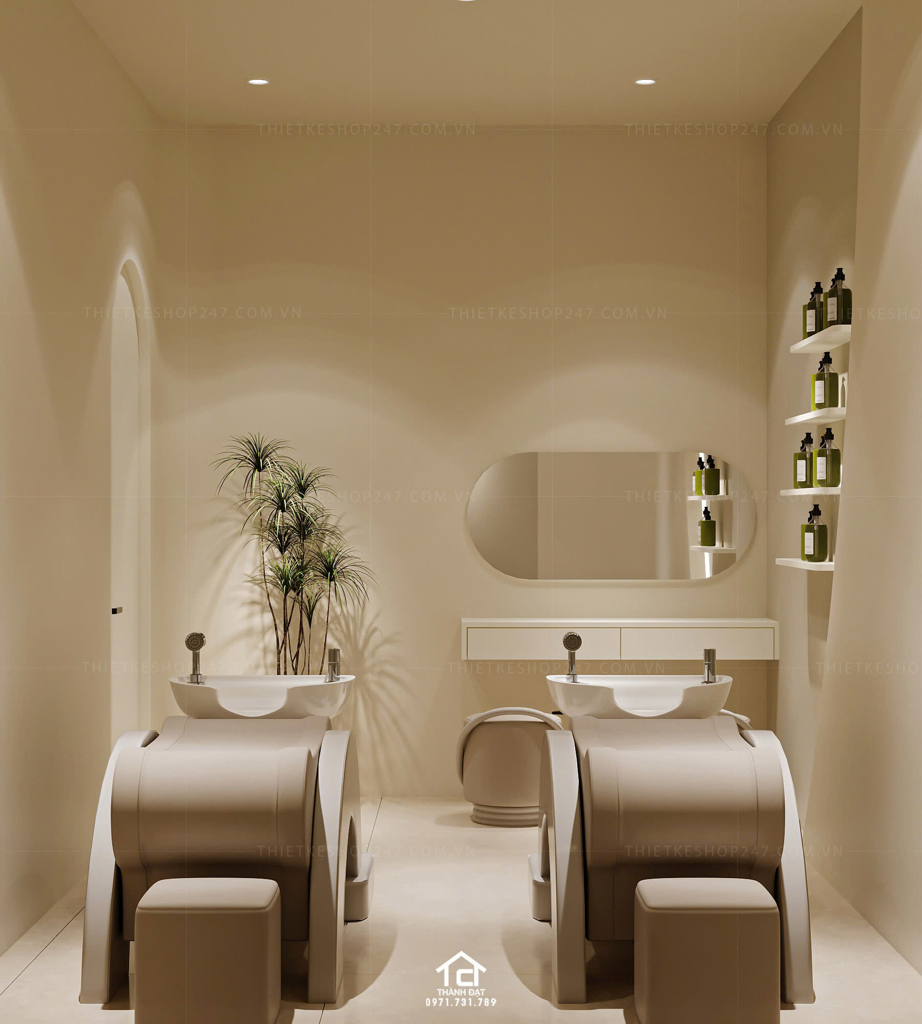 thiết kế spa đẹp sang chảnh