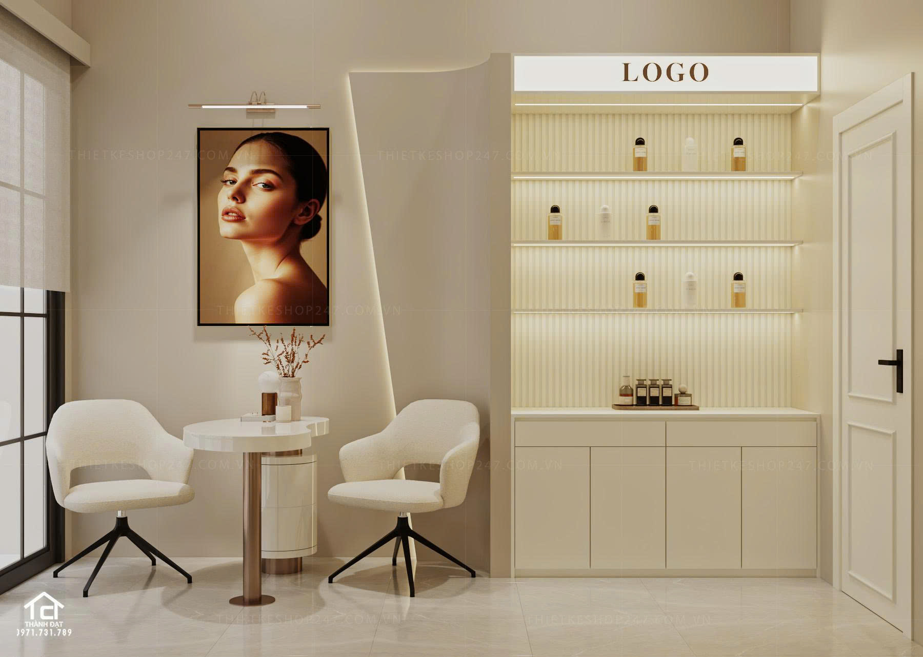 thiết kế spa đẹp sang chảnh