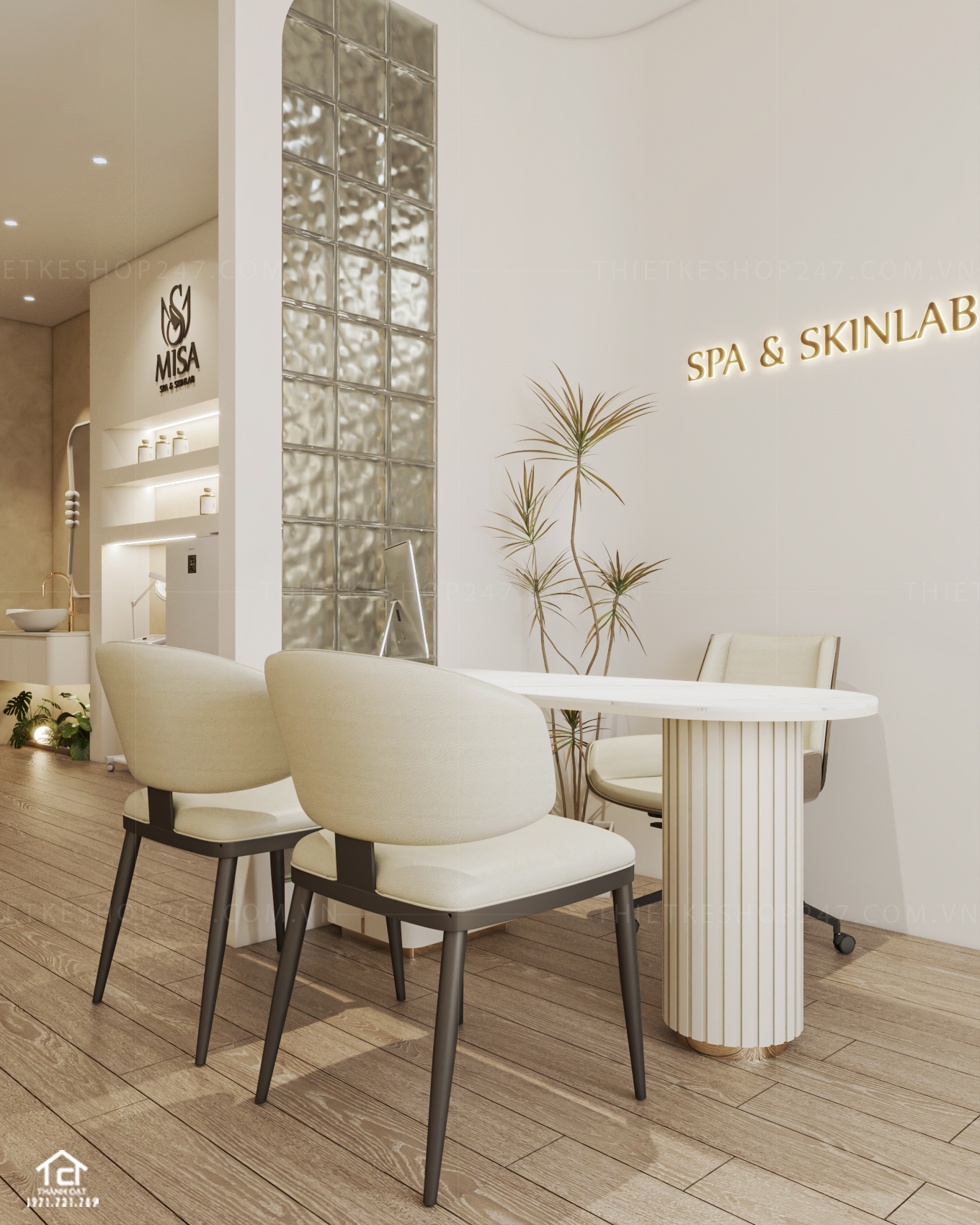 thiết kế spa đẹp sang chảnh