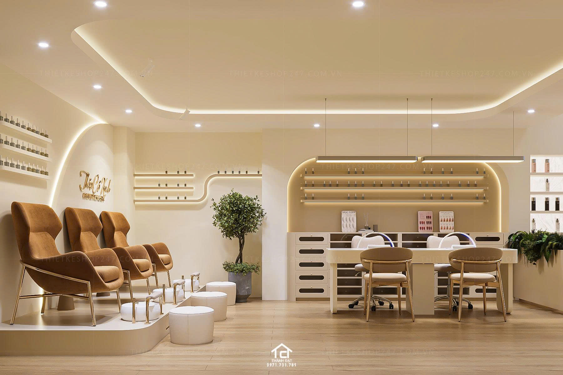 thiết kế spa đẹp sang chảnh