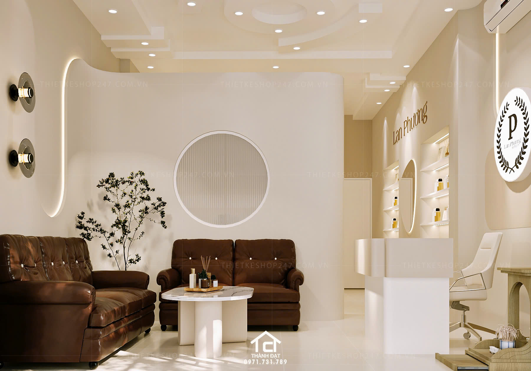 thiết kế spa đẹp sang trọng