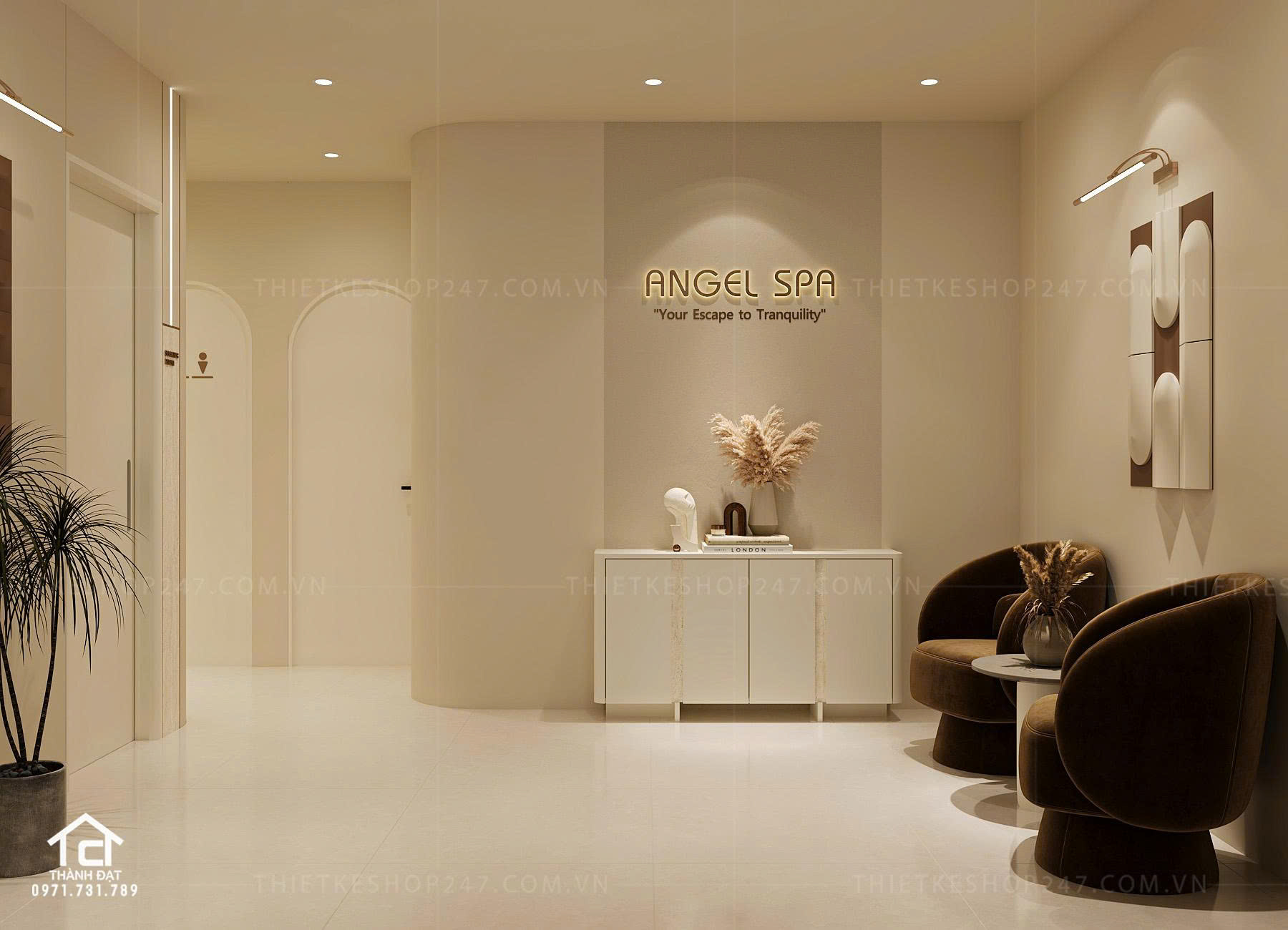 thiết kế spa đẹp sang trọng