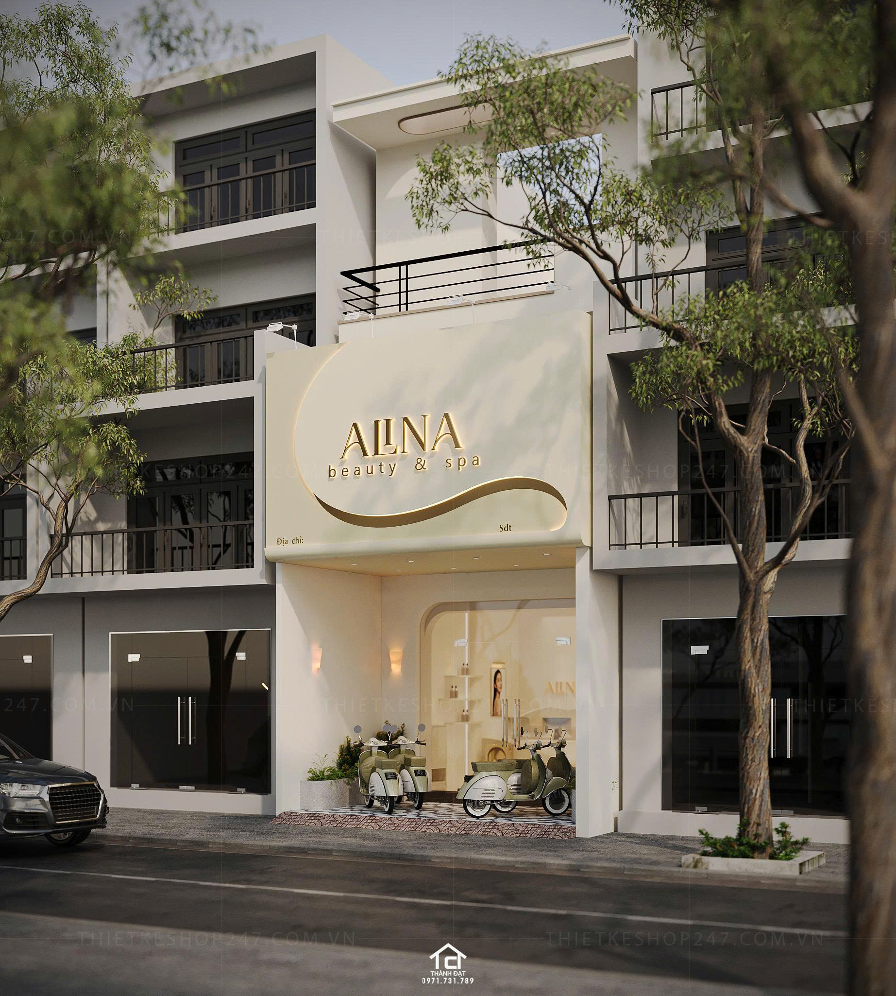 thiết kế spa đẹp sang trọng