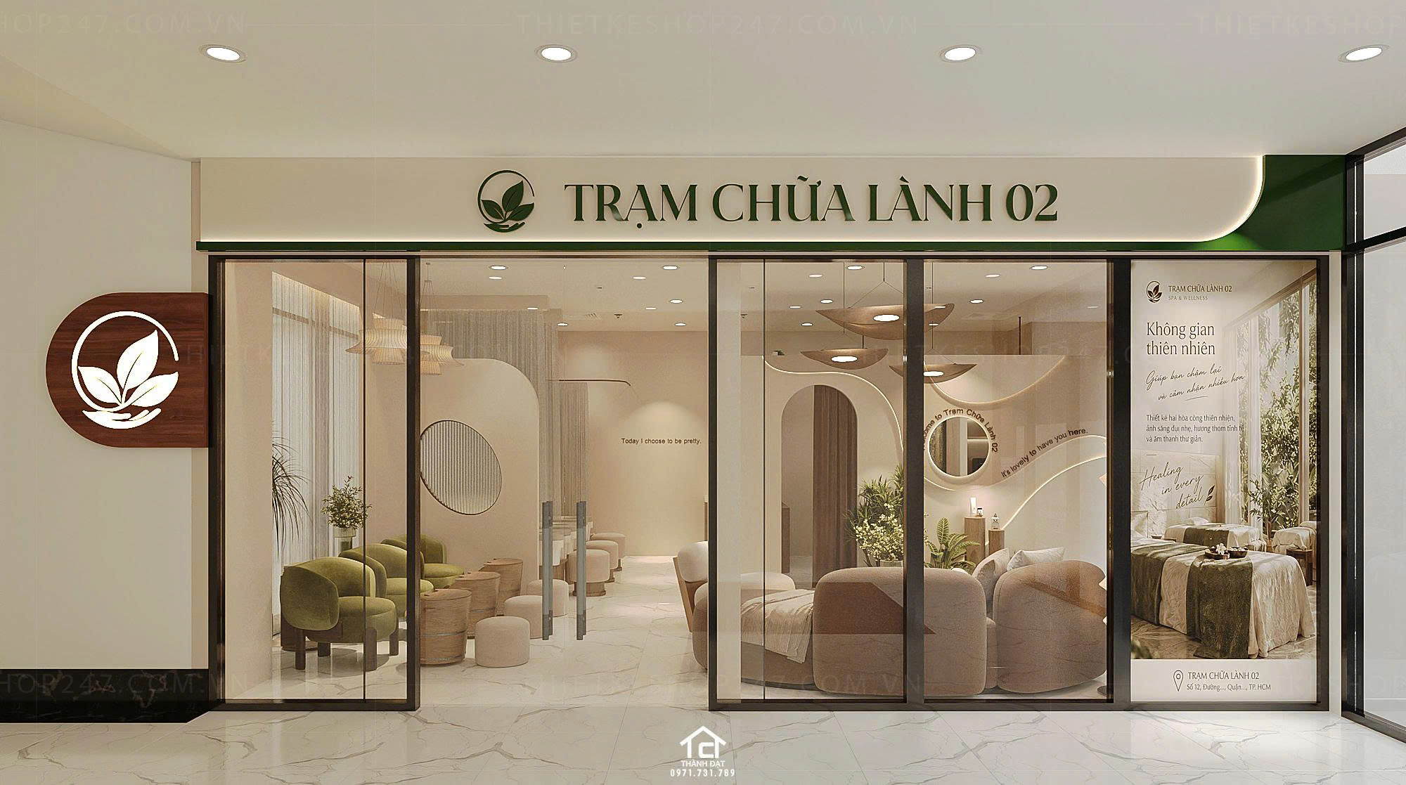 thiết kế spa đẹp sang trọng