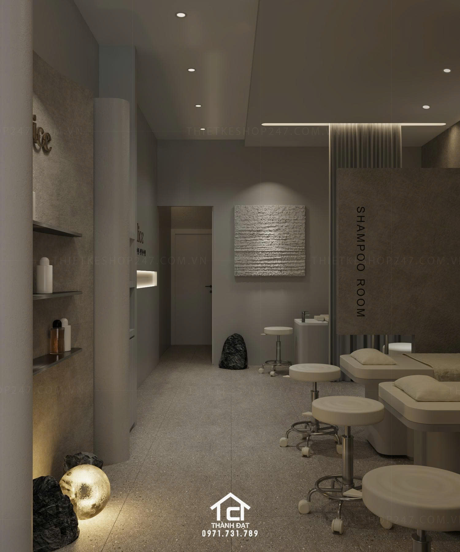 thiết kế spa đẹp sinh động