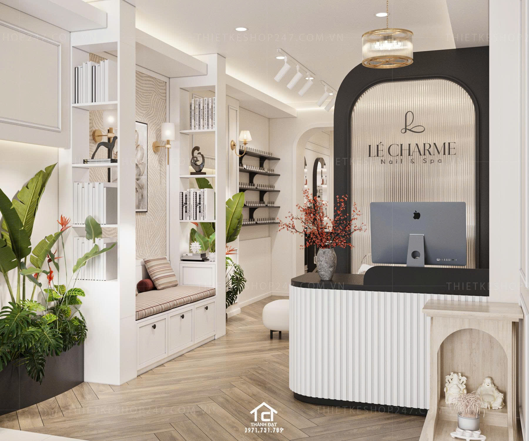 thiết kế spa đẹp sinh động