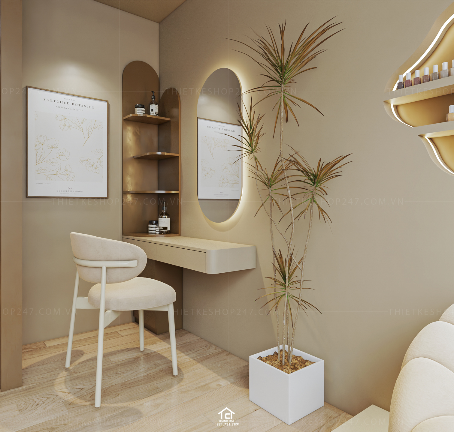 Thiết kế spa đẹp sinh động