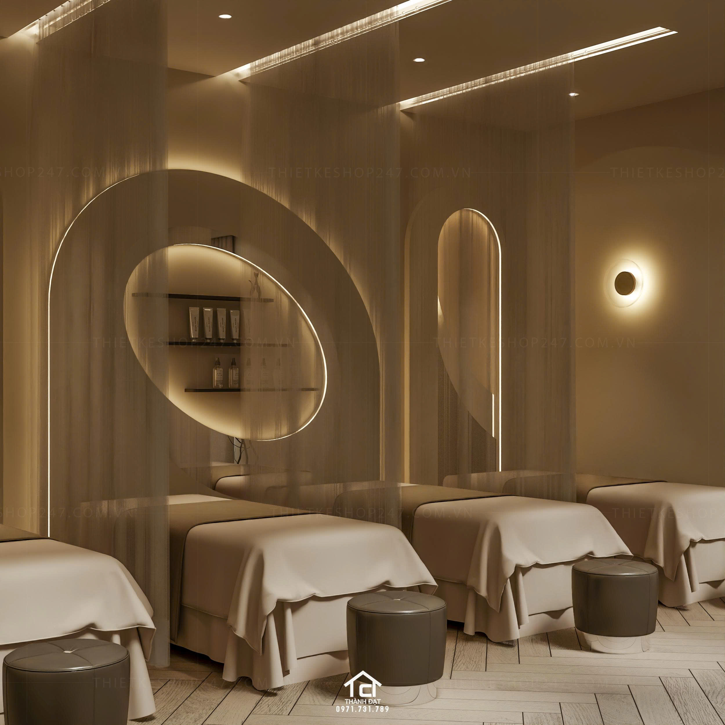 thiết kế spa đẹp sinh động