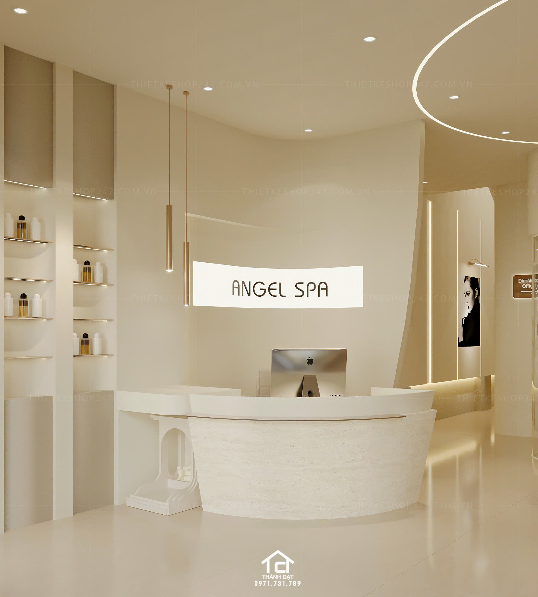 thiết kế spa đẹp sinh động