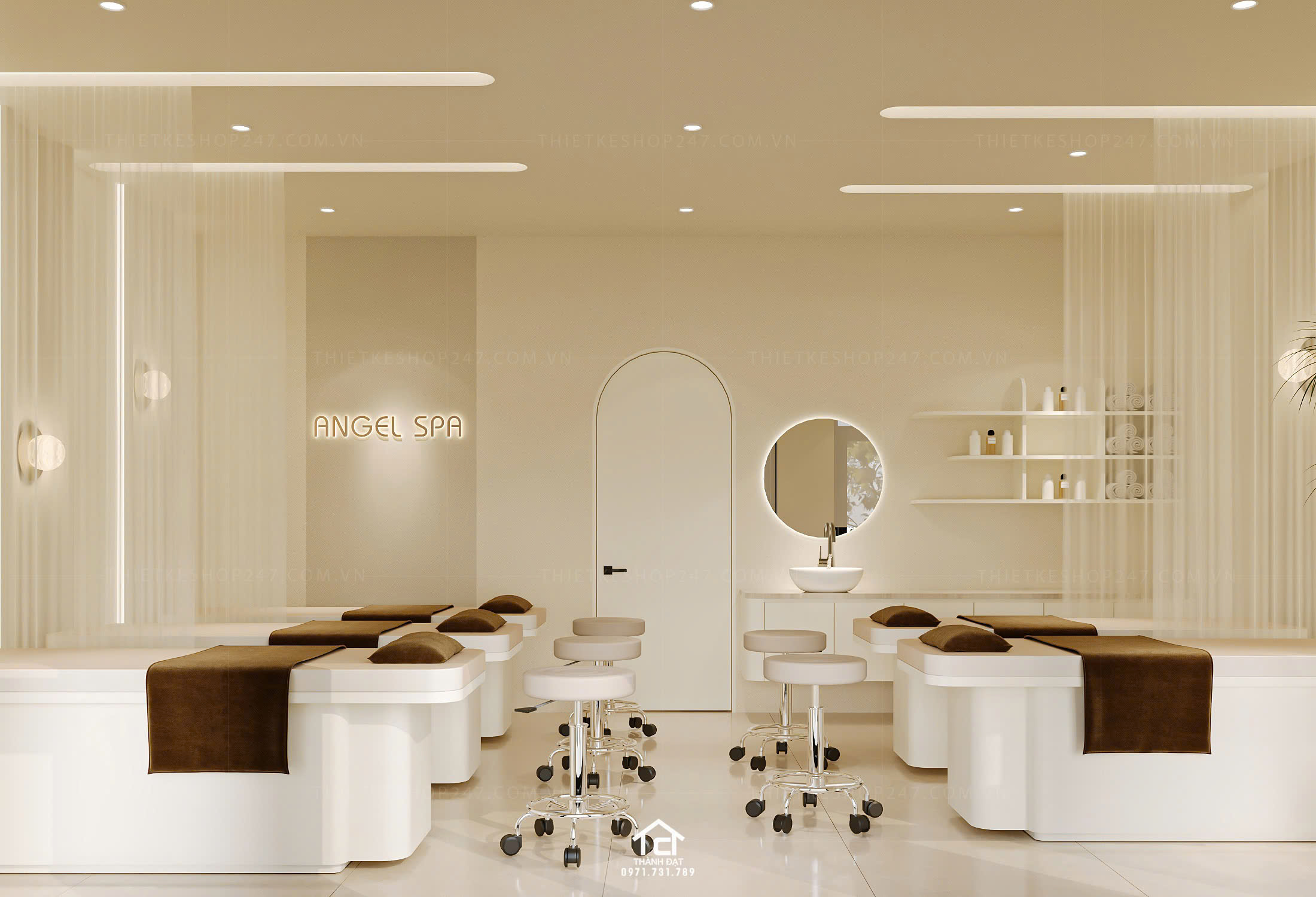 Thiết kế spa đẹp sinh động