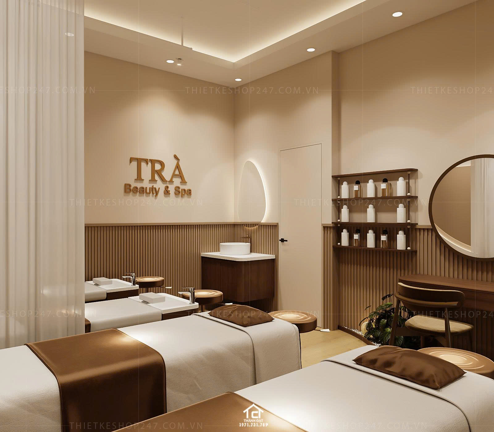 thiết kế spa đẹp sinh động