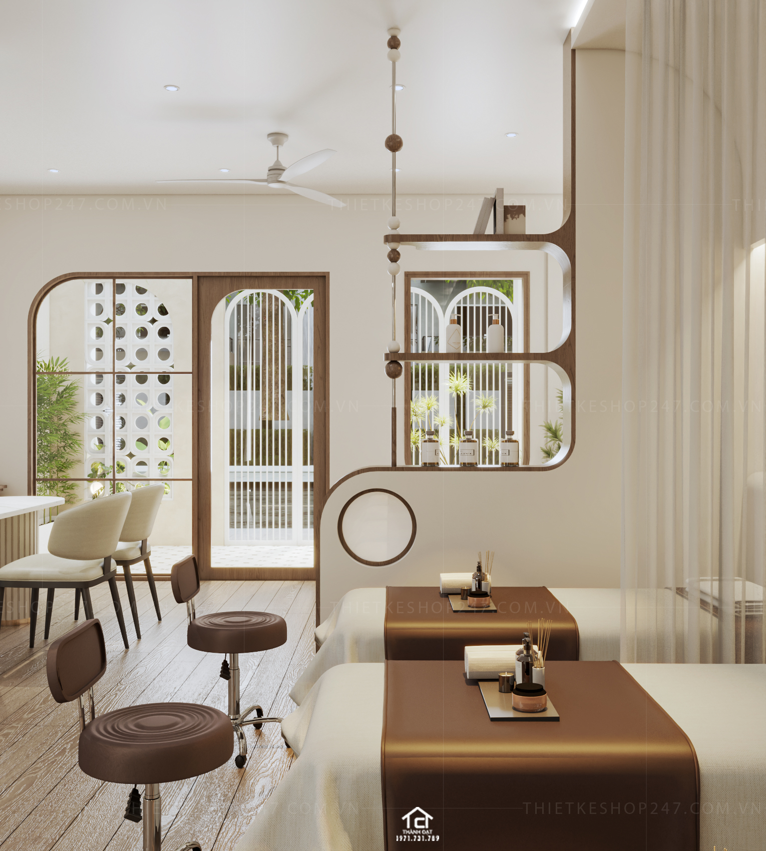 thiết kế spa đẹp sinh động