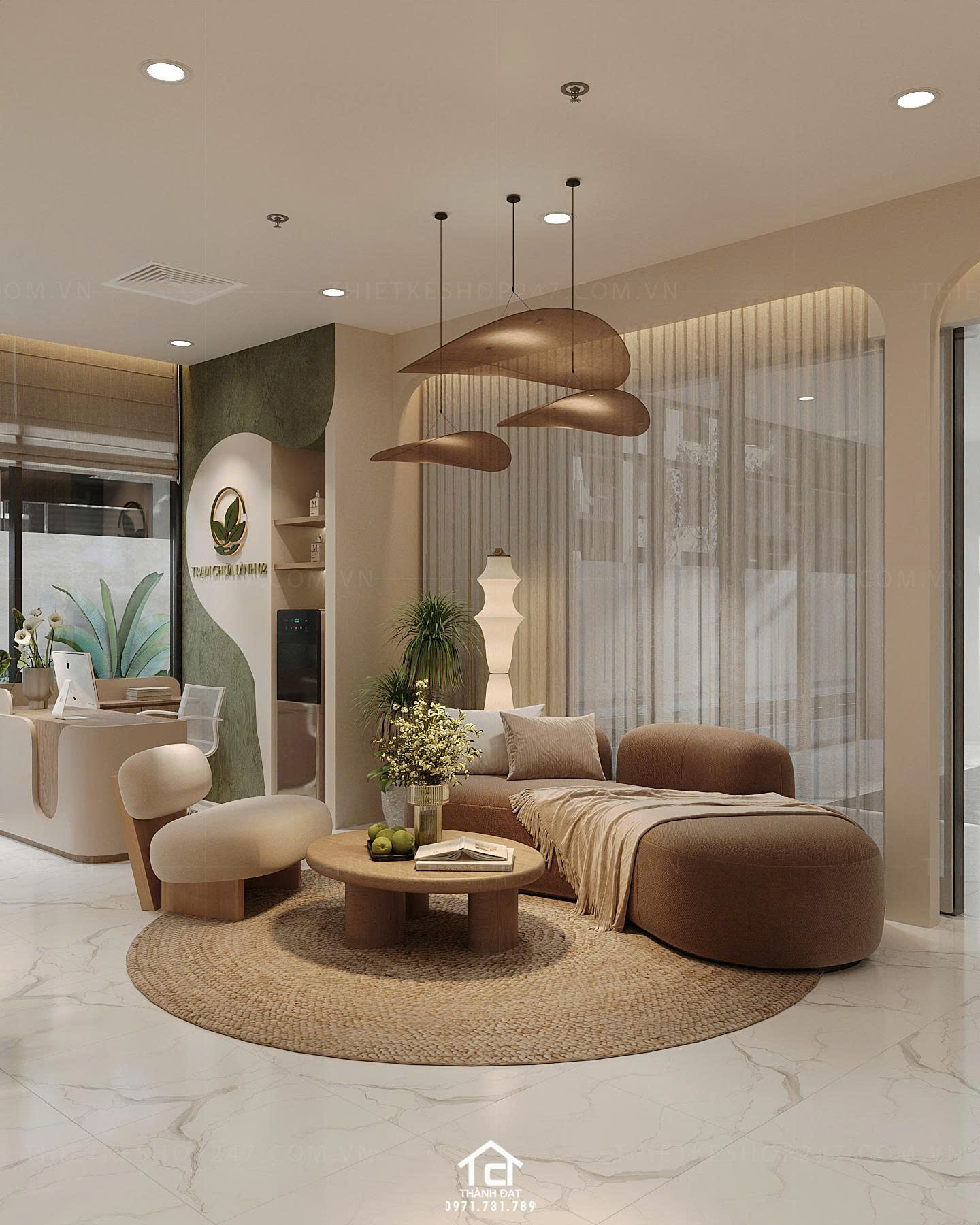 thiết kế spa đẹp sinh động