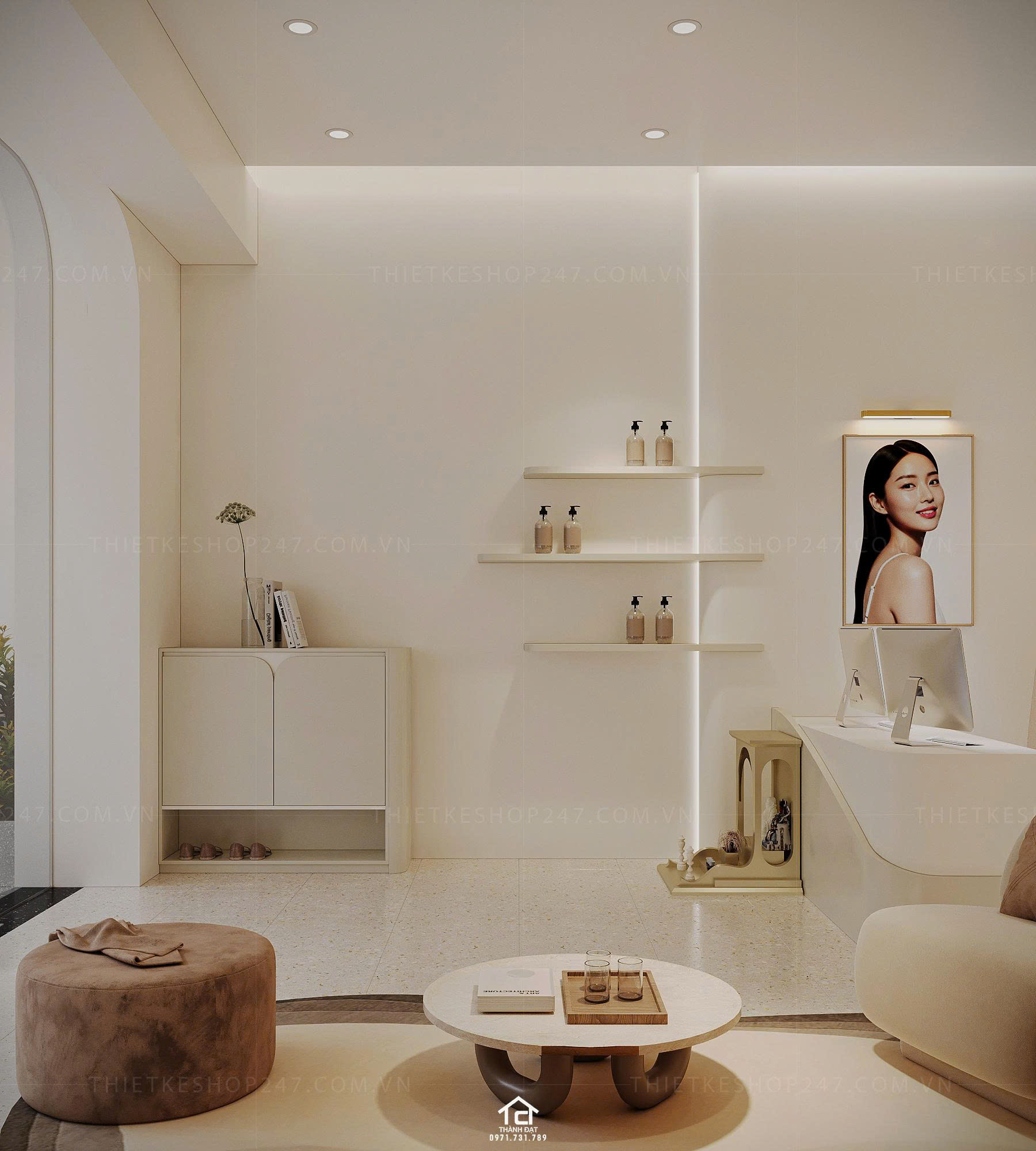 thiết kế spa đẹp thoáng mát