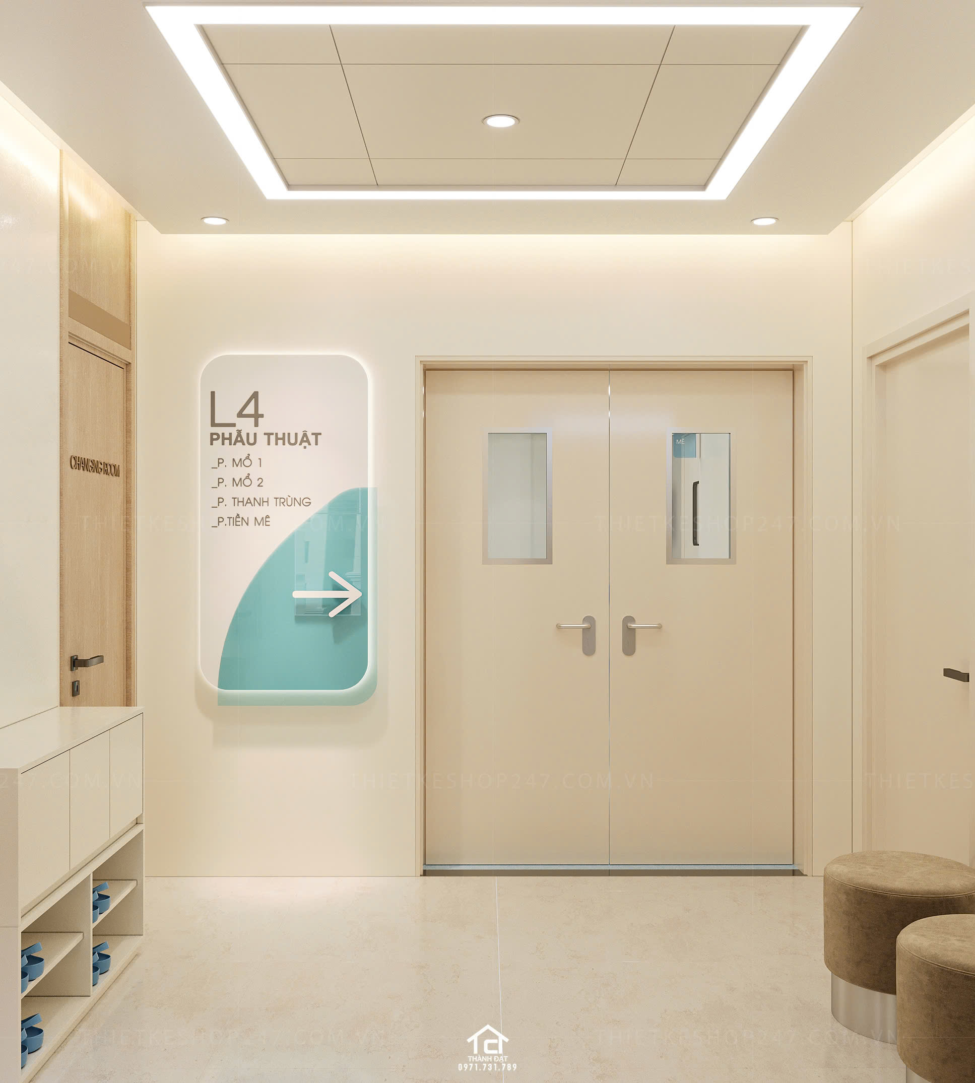 thiết kế spa đẹp thoáng mát