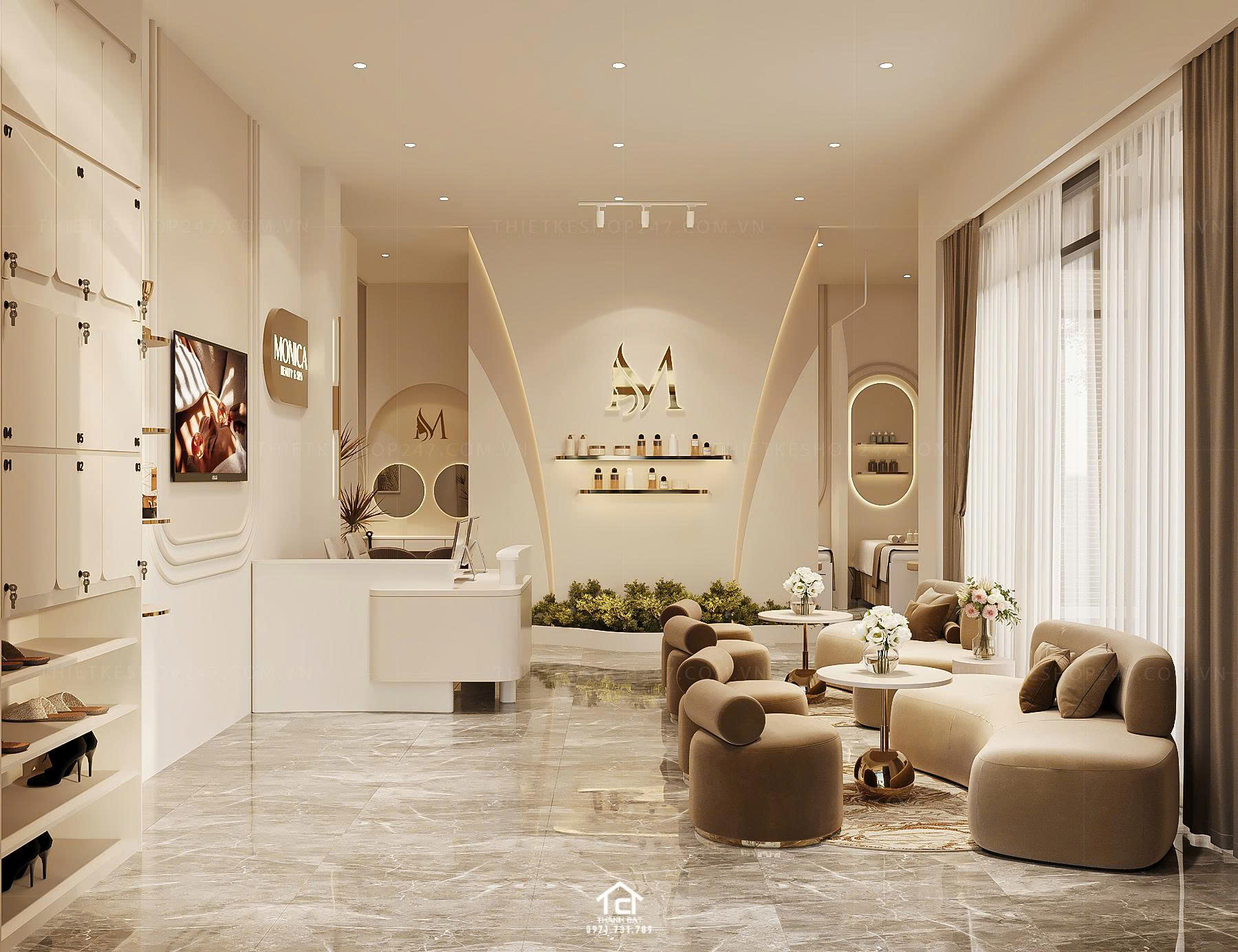 thiết kế spa đẹp thu hút