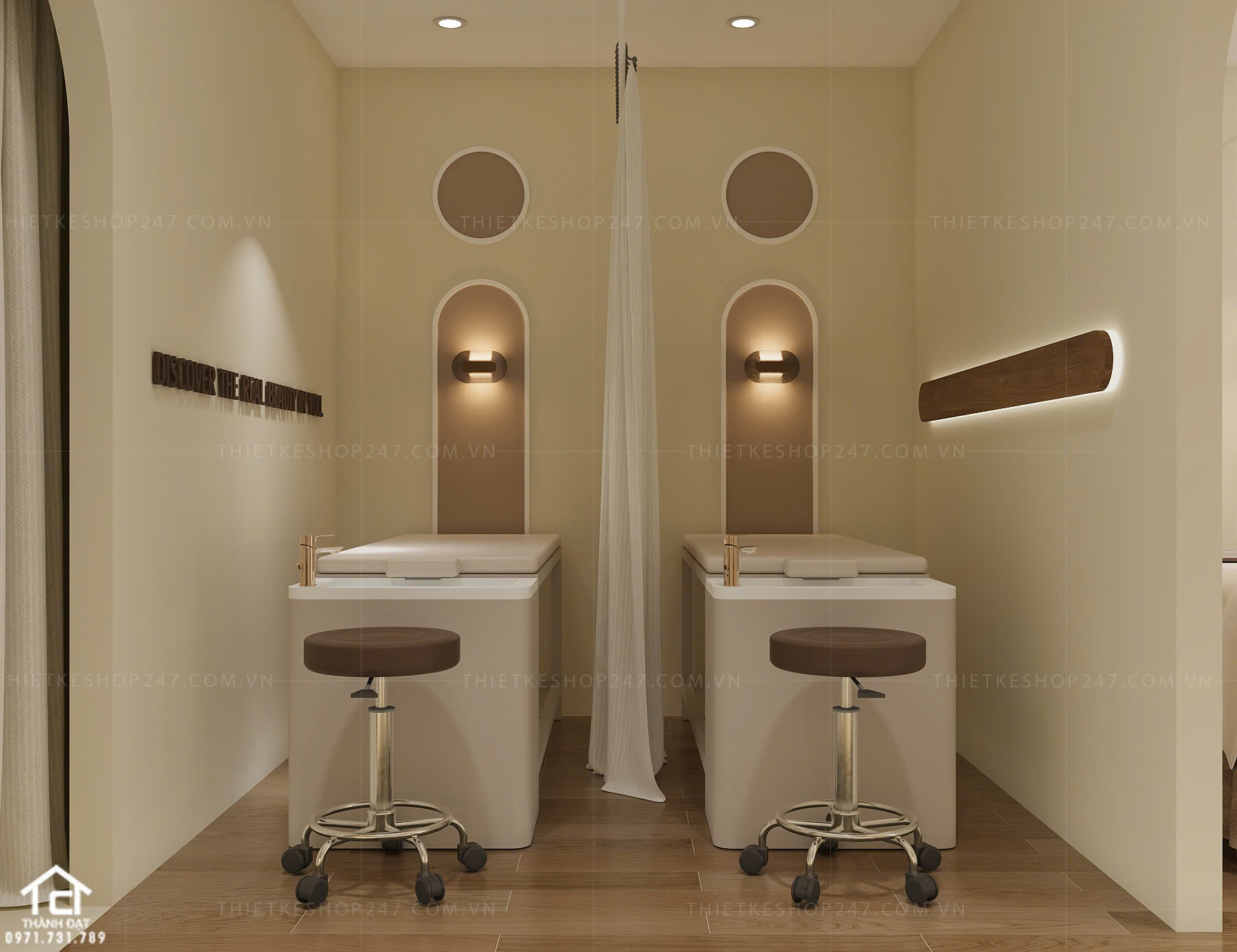 Mẫu thiết kế spa đẹp dịu dàng và sang trọng – HABAO