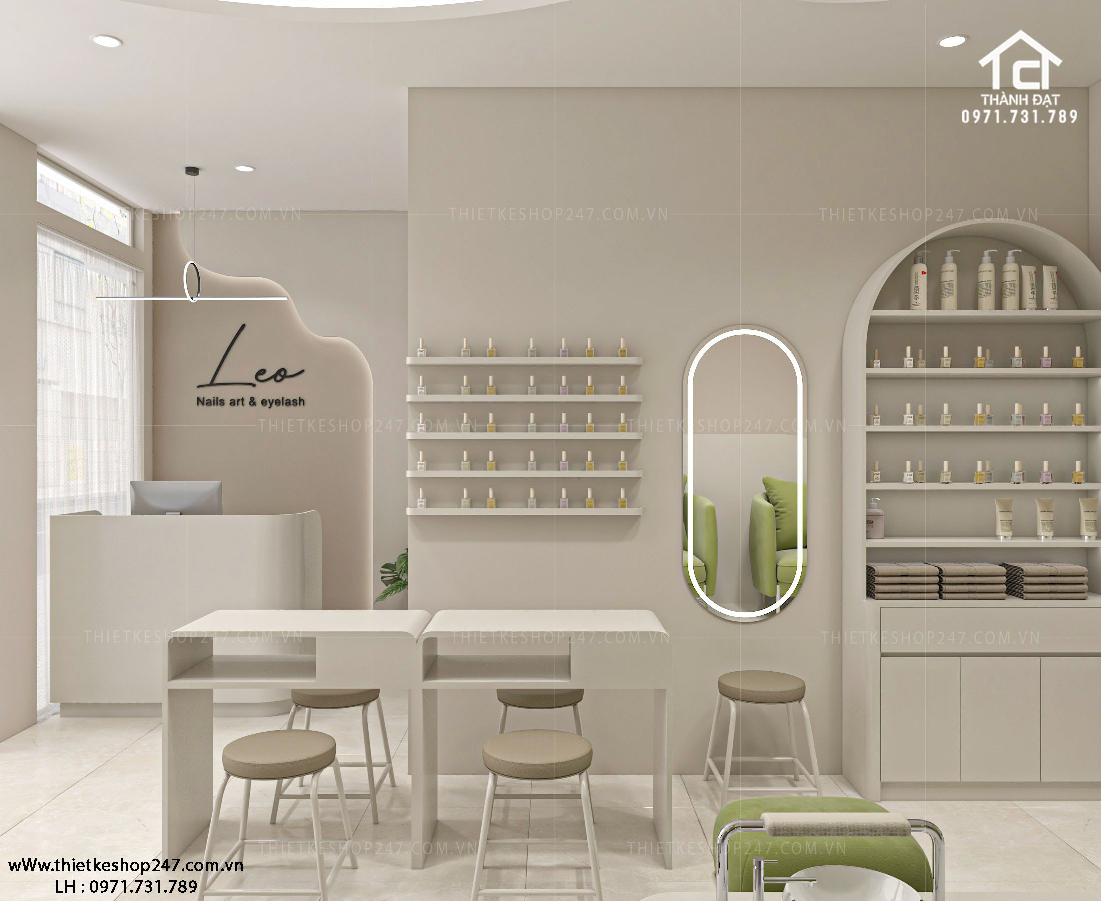 Mẫu thiết kế spa nhỏ xinh và sang trọng – Leo