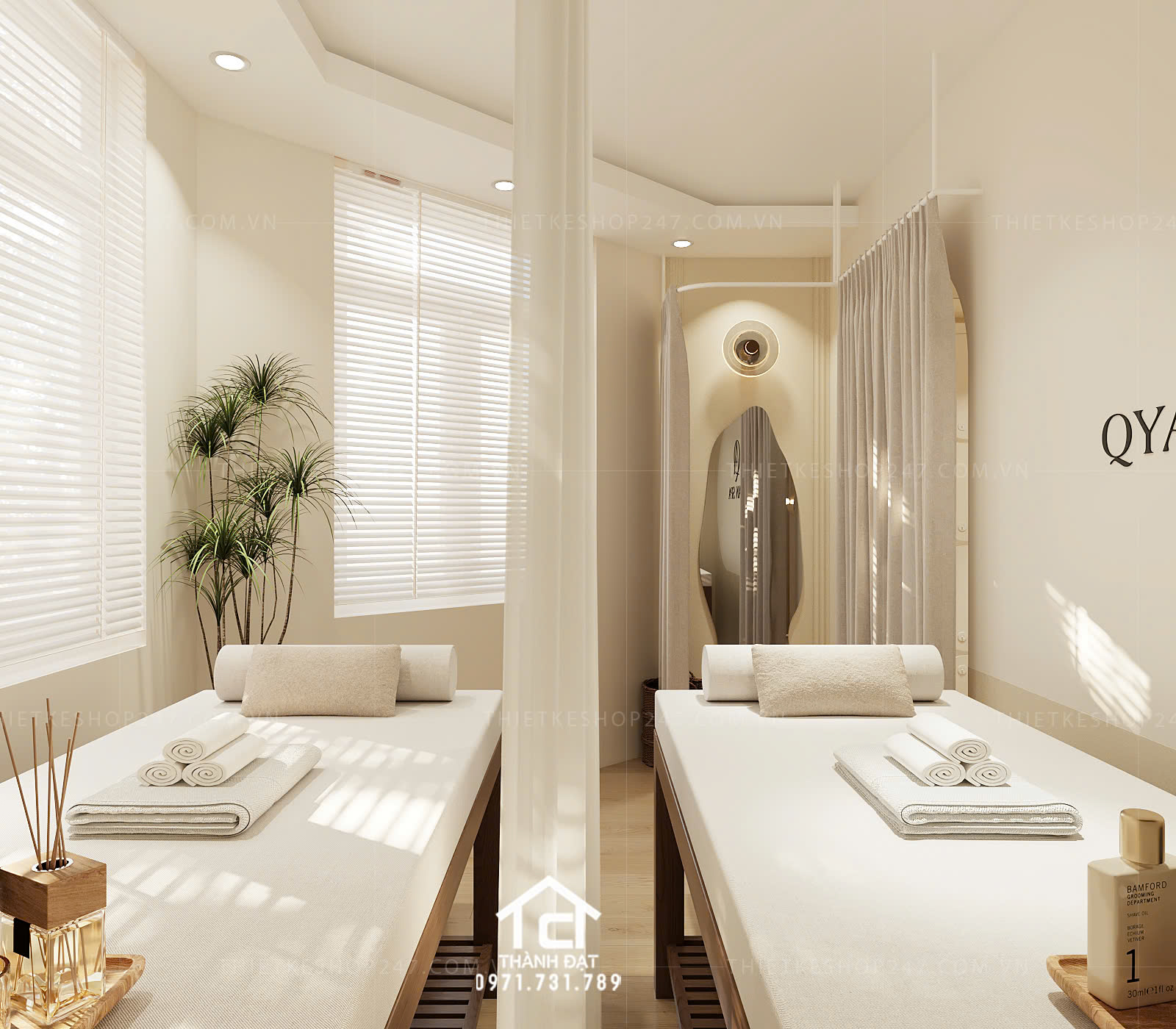 Mẫu thiết kế spa đẹp sang trọng và hiện đại – QYAN SPA