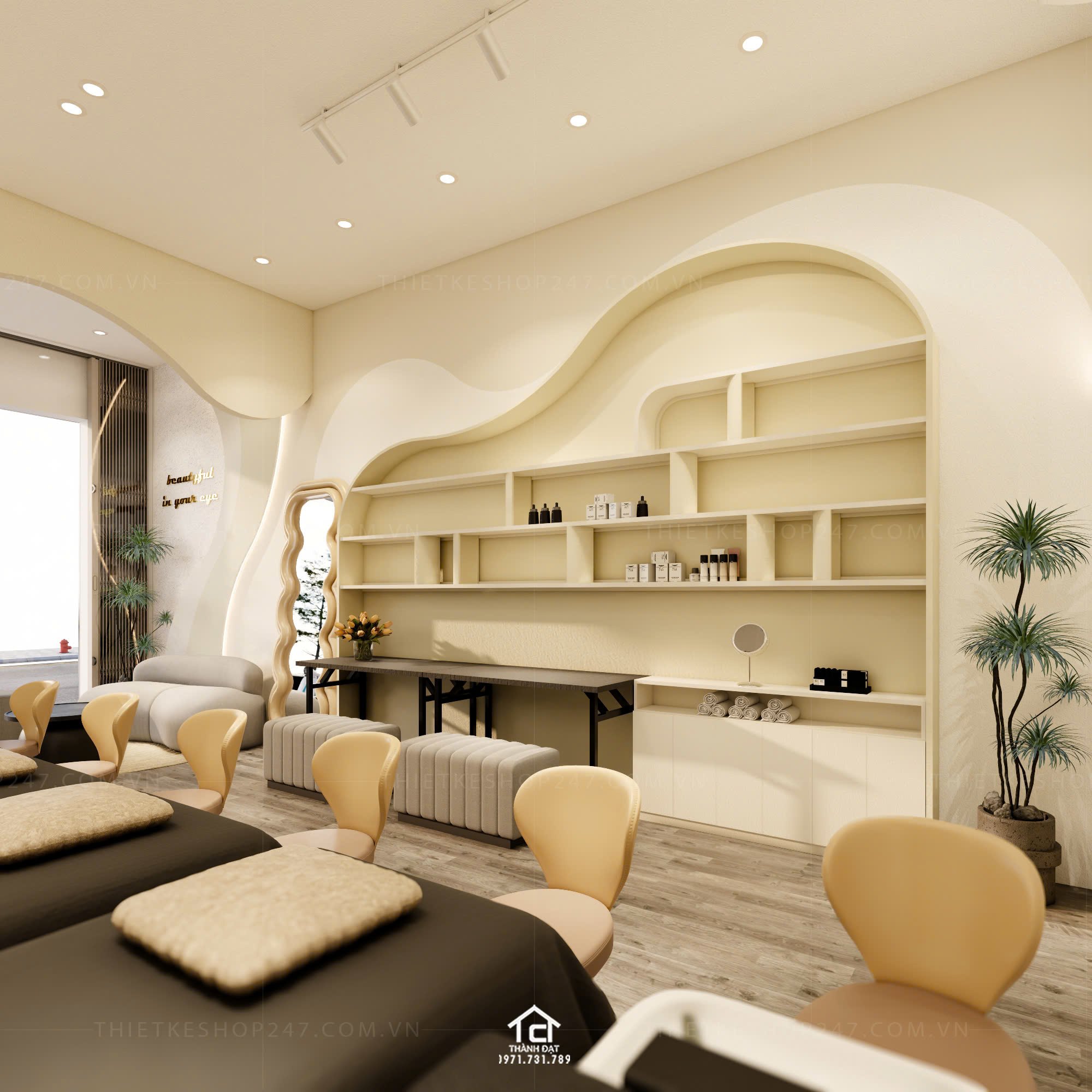 Thiết kế spa đẹp tinh tế và sang trọng – Mỹ Kim