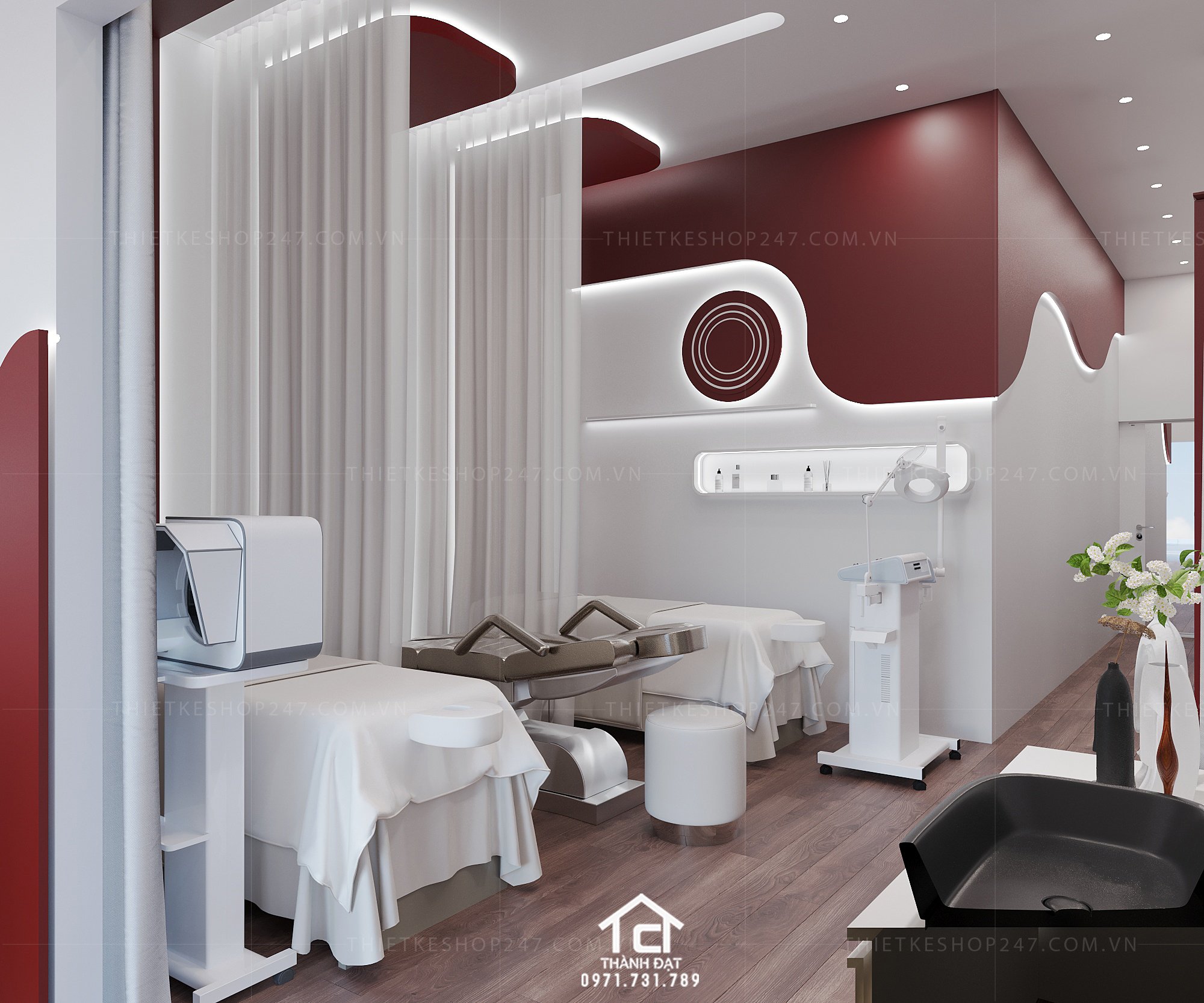 thiết kế spa đẹp trẻ trung