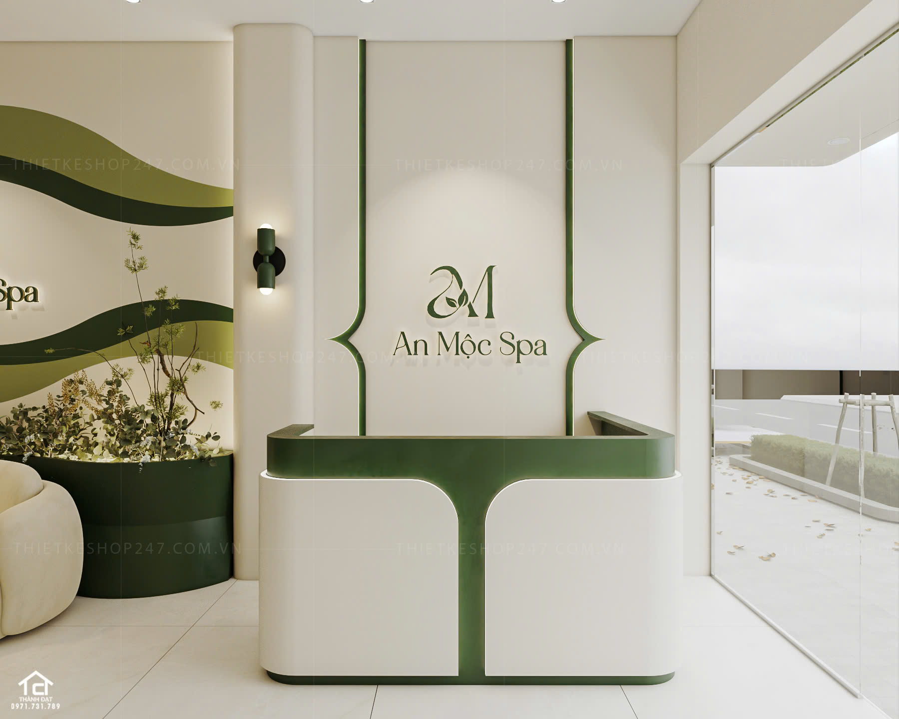 thiết kế spa đẹp trẻ trung