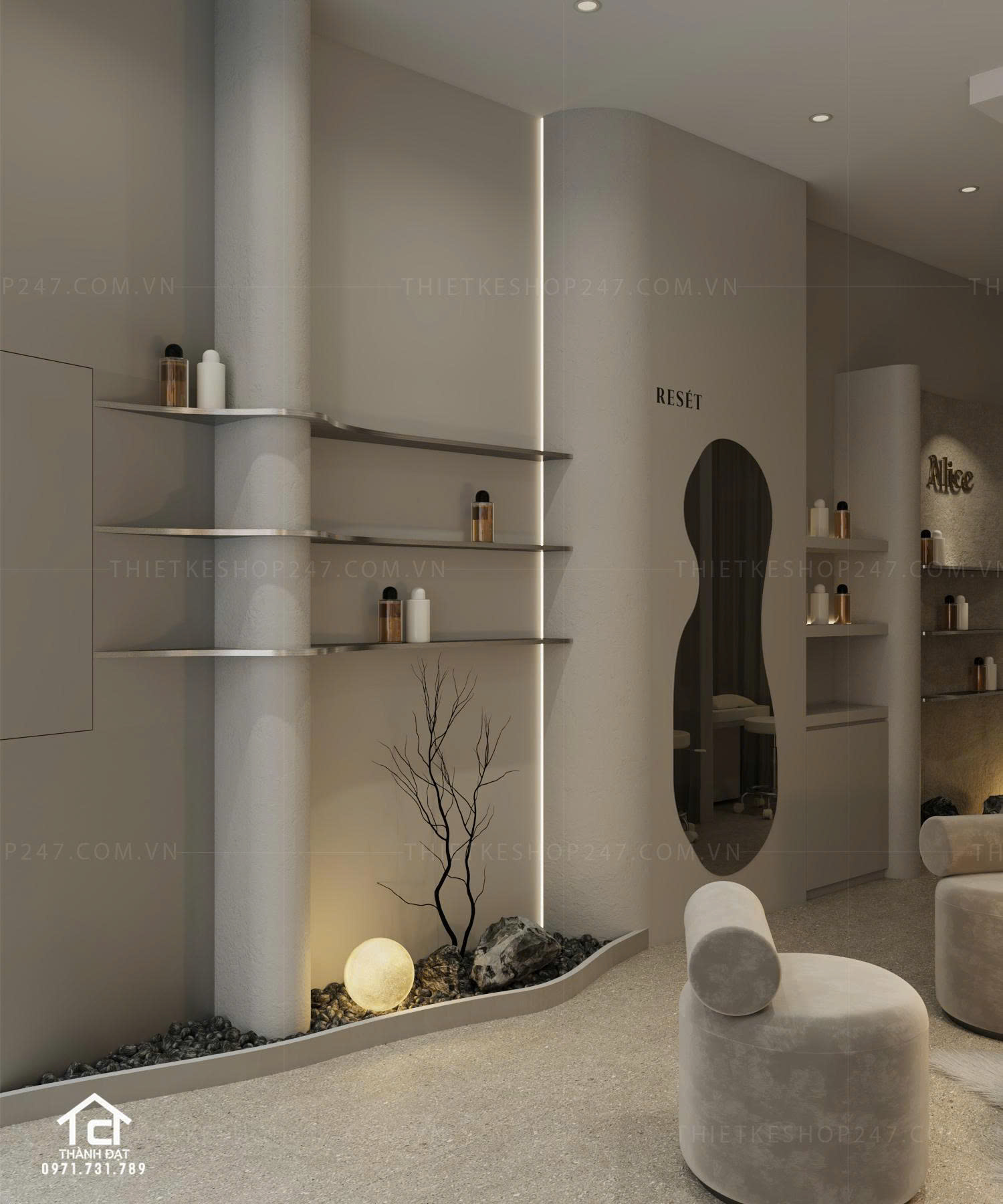 thiết kế spa đẹp trẻ trung