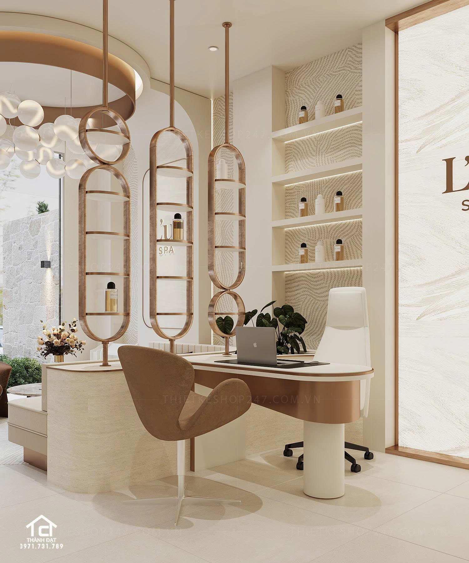 thiết kế spa đẹp trẻ trung
