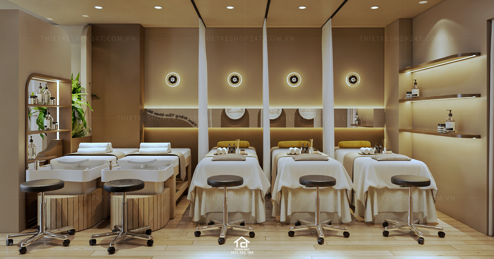 Thiết kế spa đẹp trẻ trung