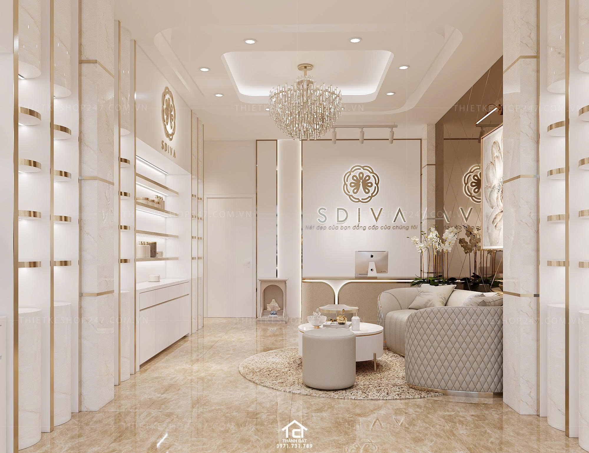 thiết kế spa đẹp trẻ trung