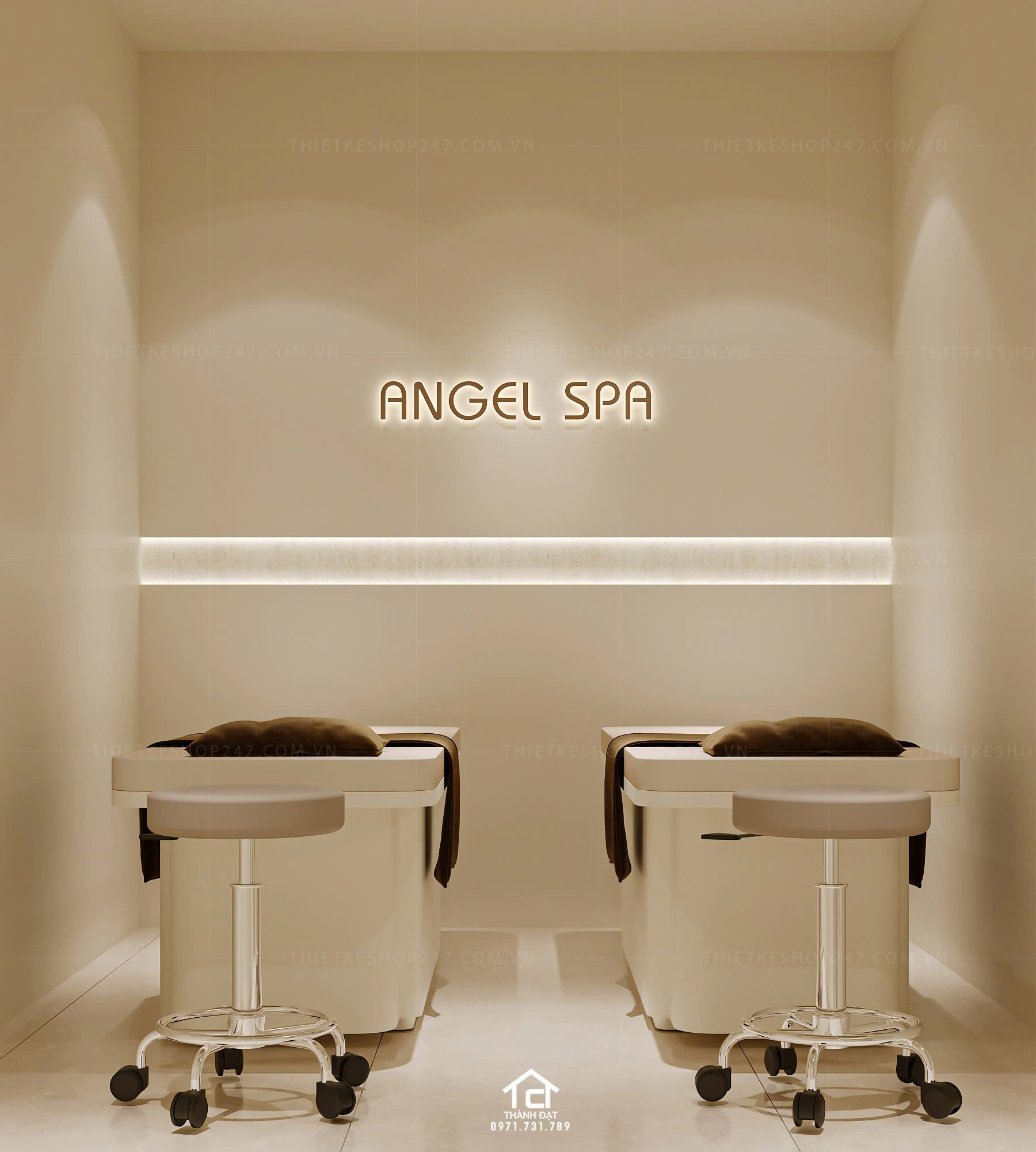 thiết kế spa đẹp trẻ trung