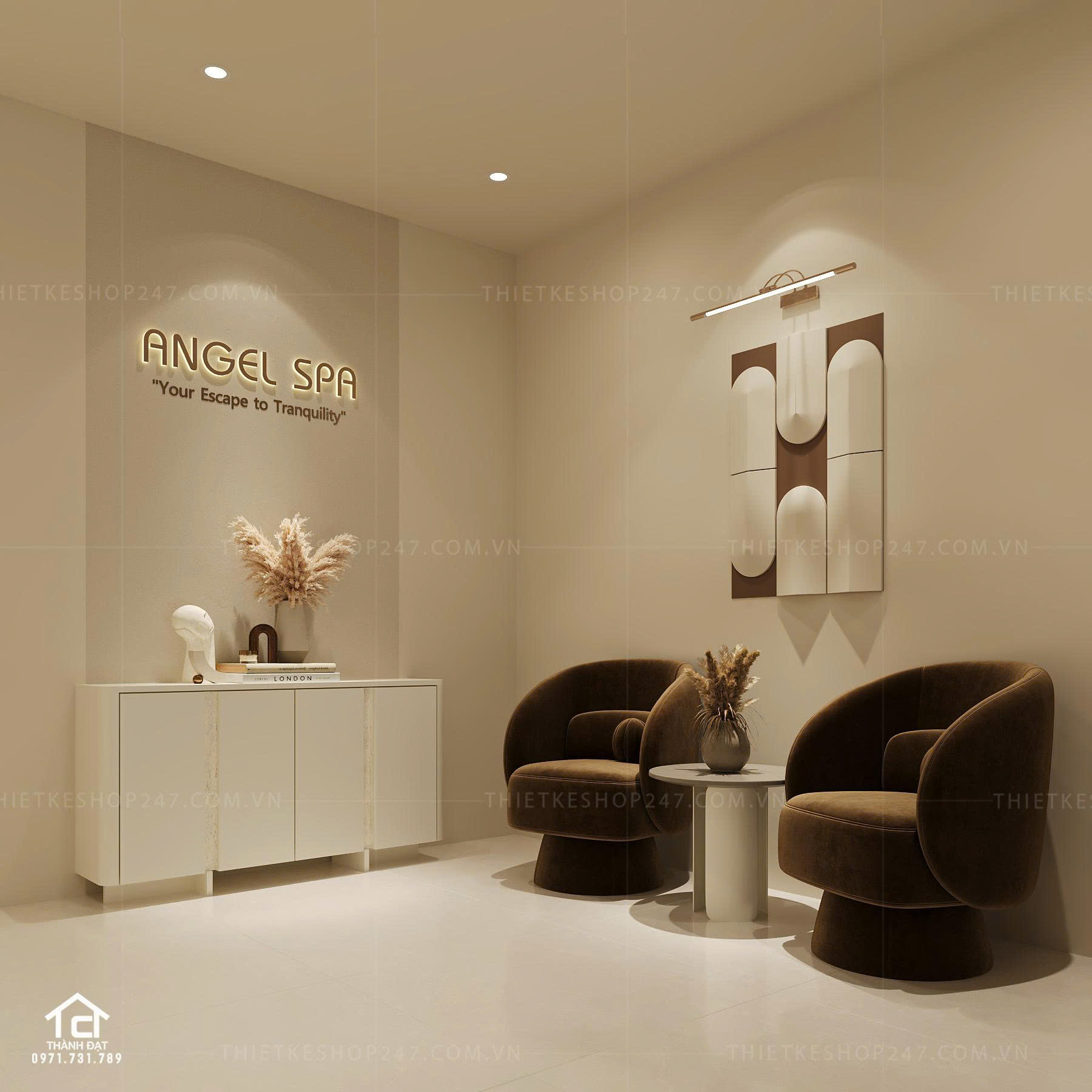 thiết kế spa đẹp trẻ trung