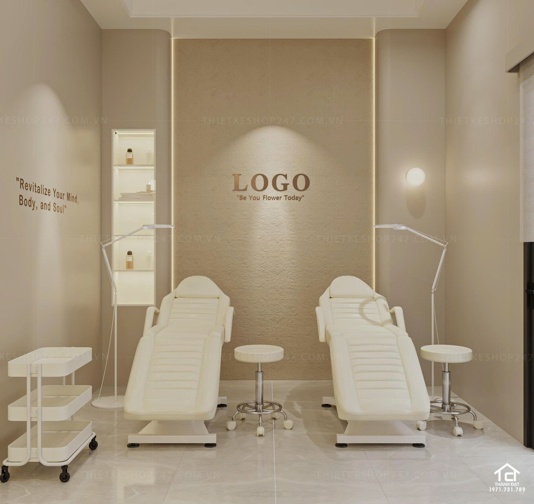 thiết kế spa đẹp trẻ trung