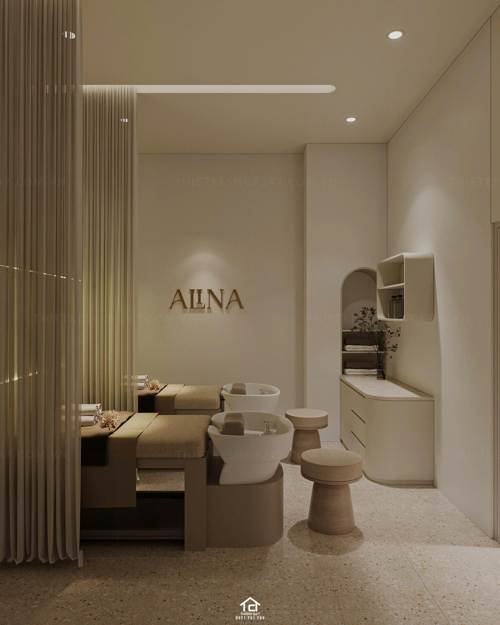 thiết kế spa đẹp trẻ trung