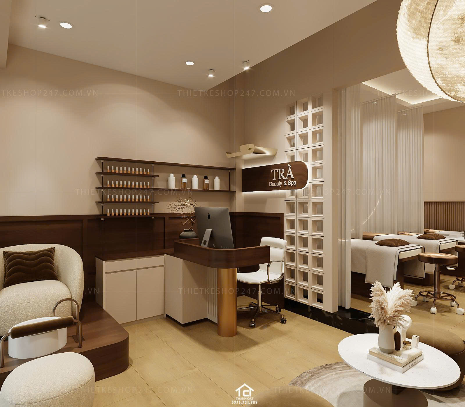 thiết kế spa đẹp trẻ trung