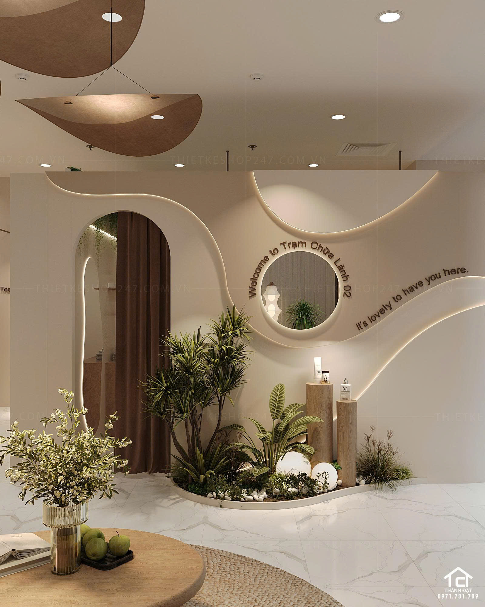 thiết kế spa đẹp trẻ trung