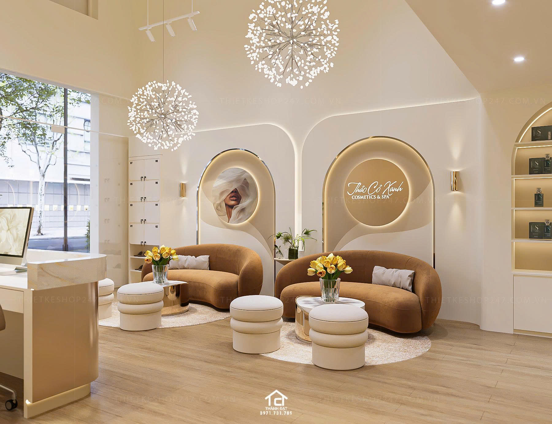 thiết kế spa đẹp trẻ trung
