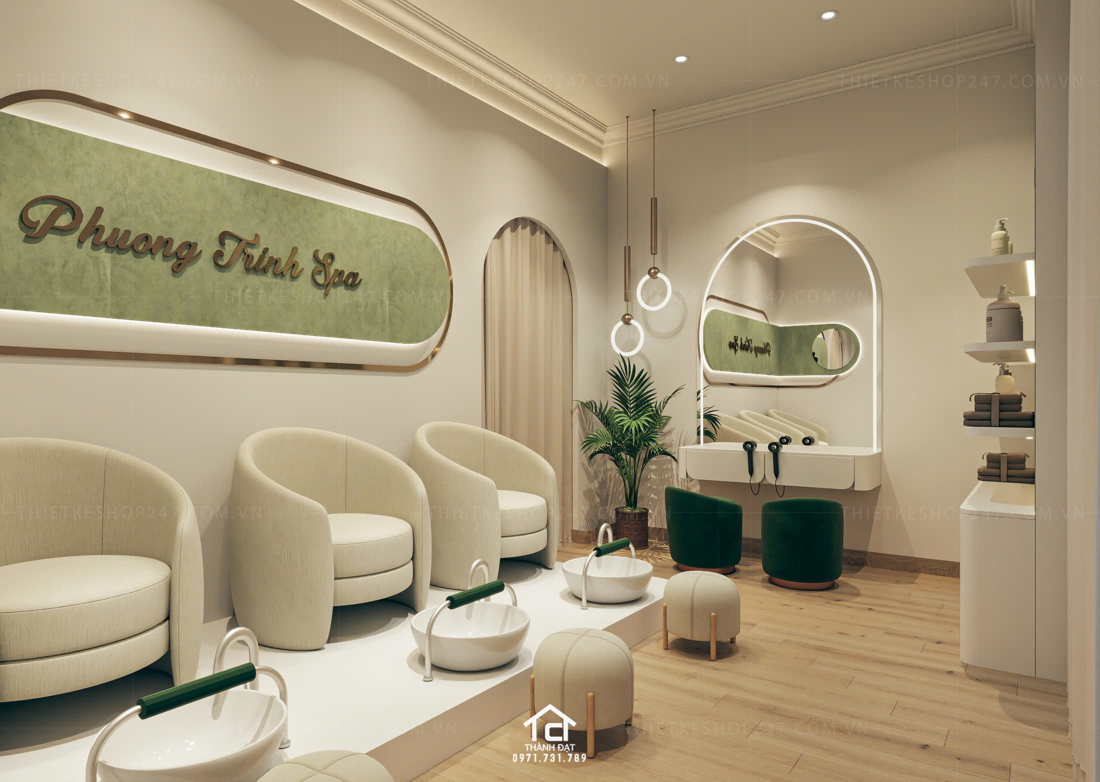Mẫu thiết kế spa đẹp nổi bật và sang trọng – PHƯƠNG TRINH SPA
