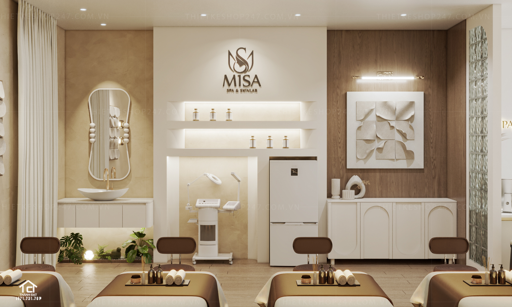 thiết kế spa đẹp và sang
