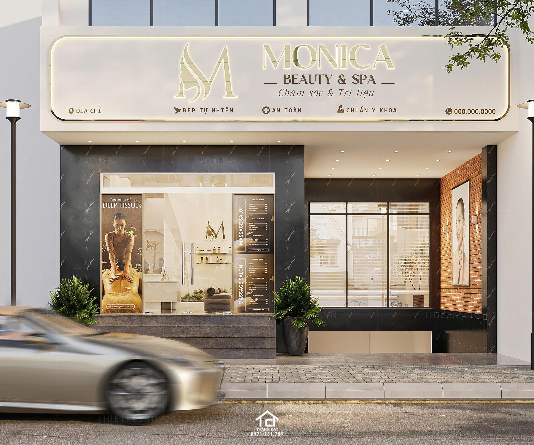 thiết kế spa đẹp và sang