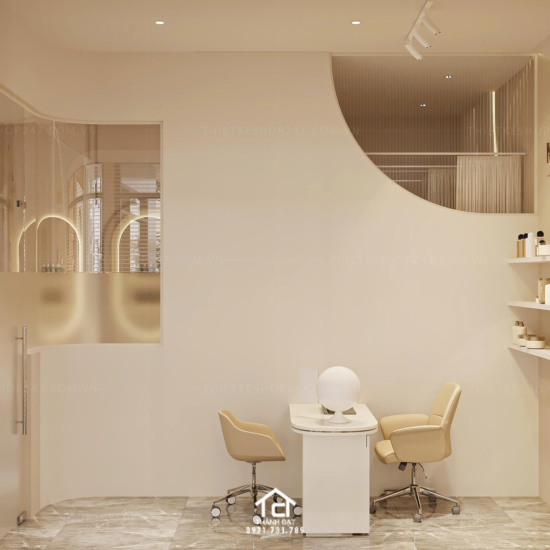 thiết kế spa đẹp xinh