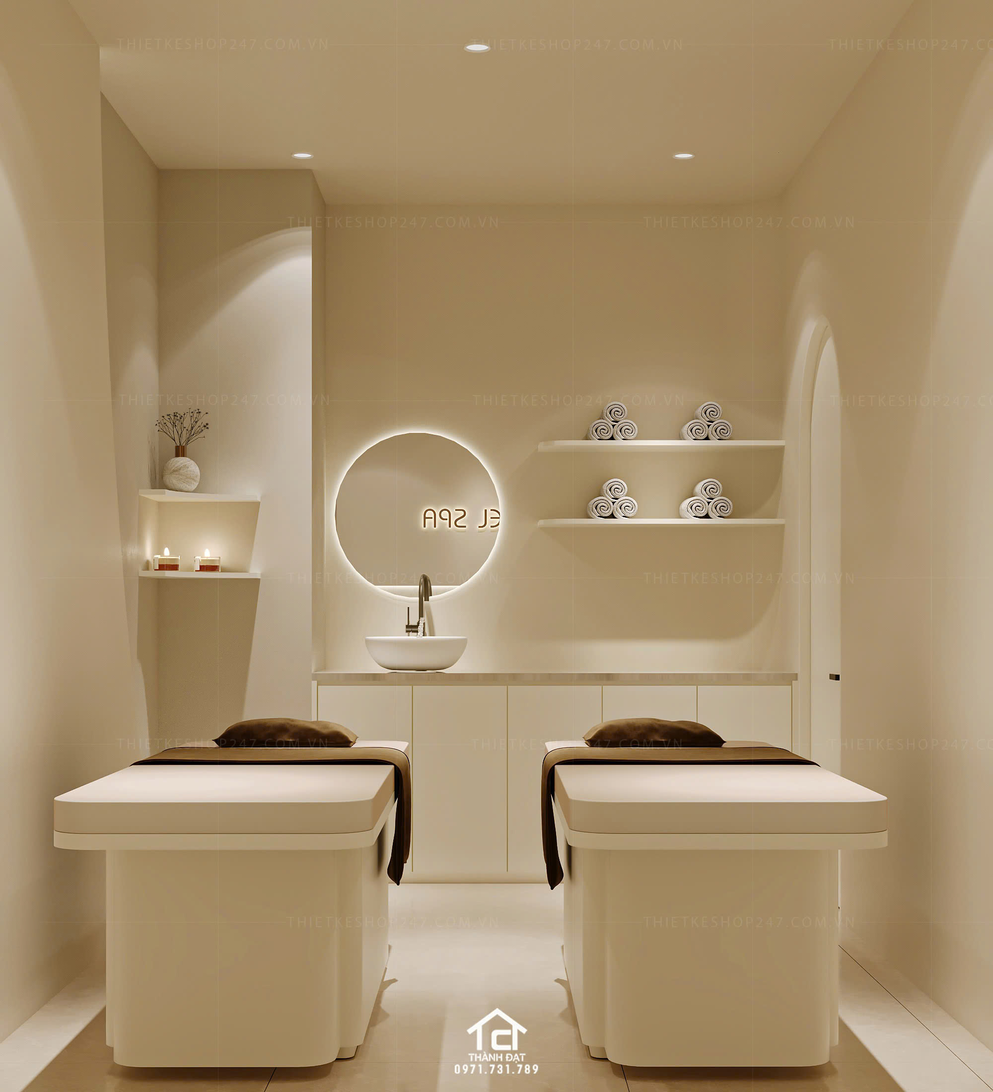 thiết kế spa đẹp sang chảnh