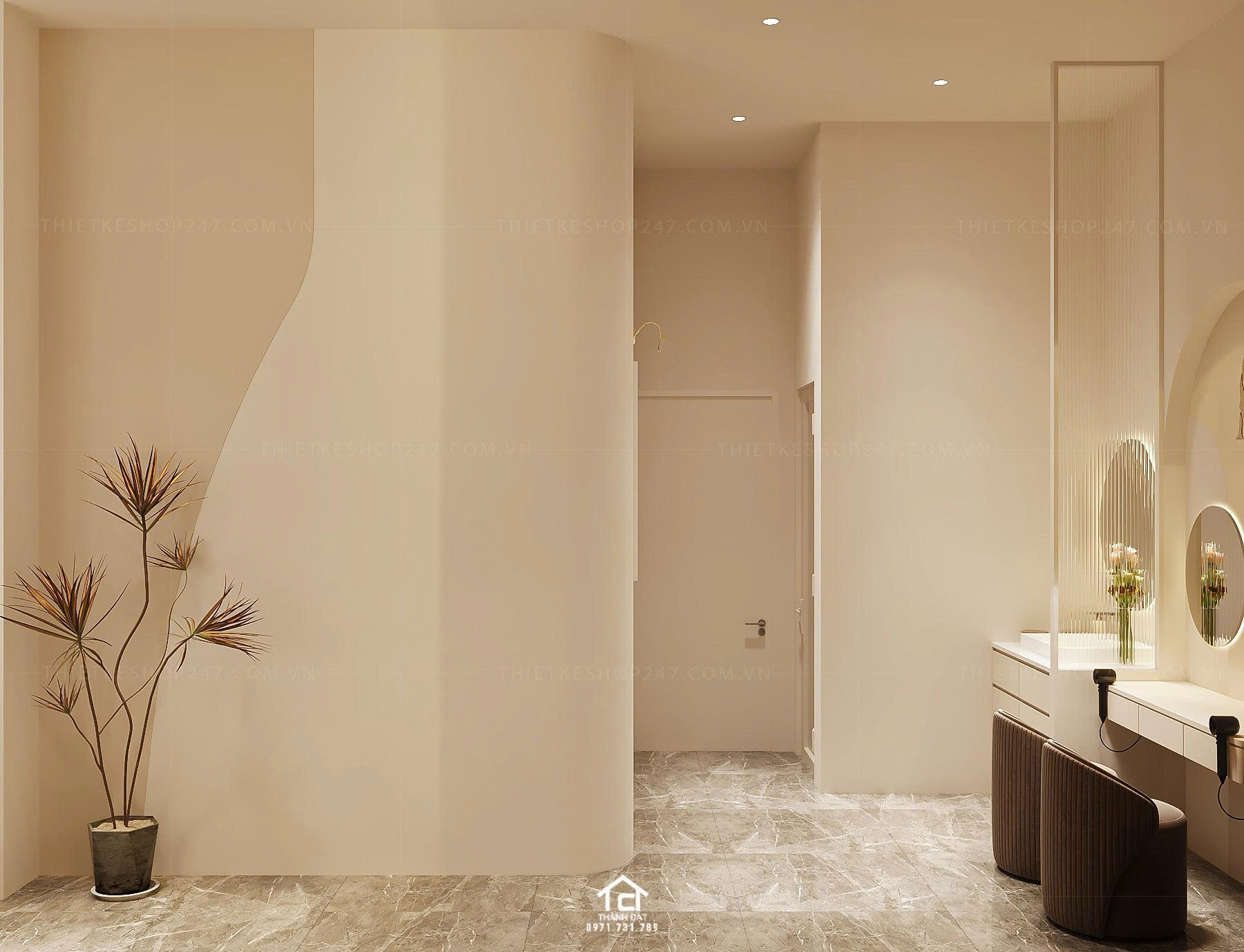 thiết kế spa đẹp trẻ trung