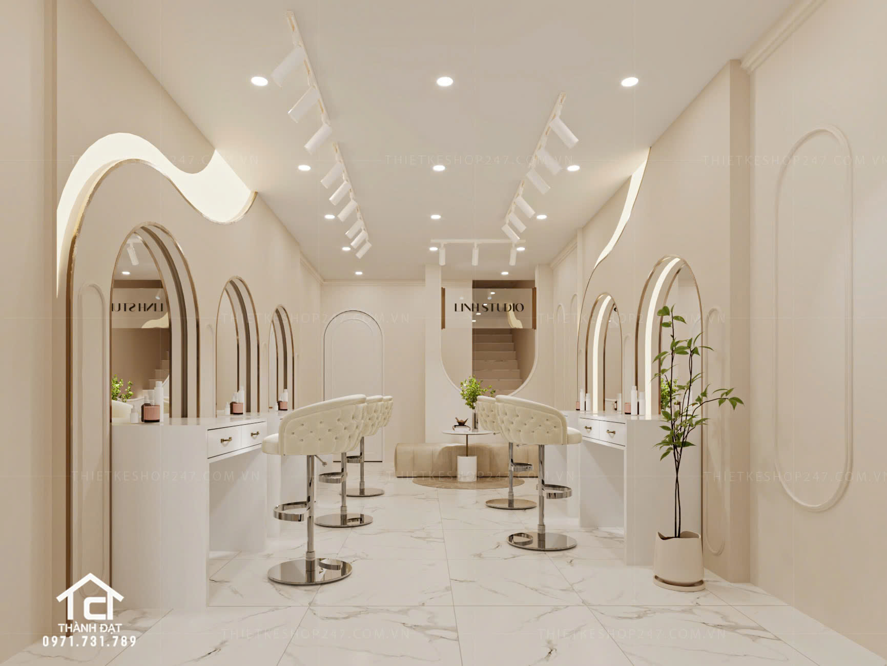 thiết kế studio áo cưới đẹp sang trọng