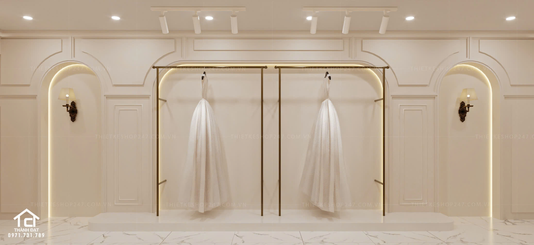 thiết kế studio áo cưới đẹp trẻ trung