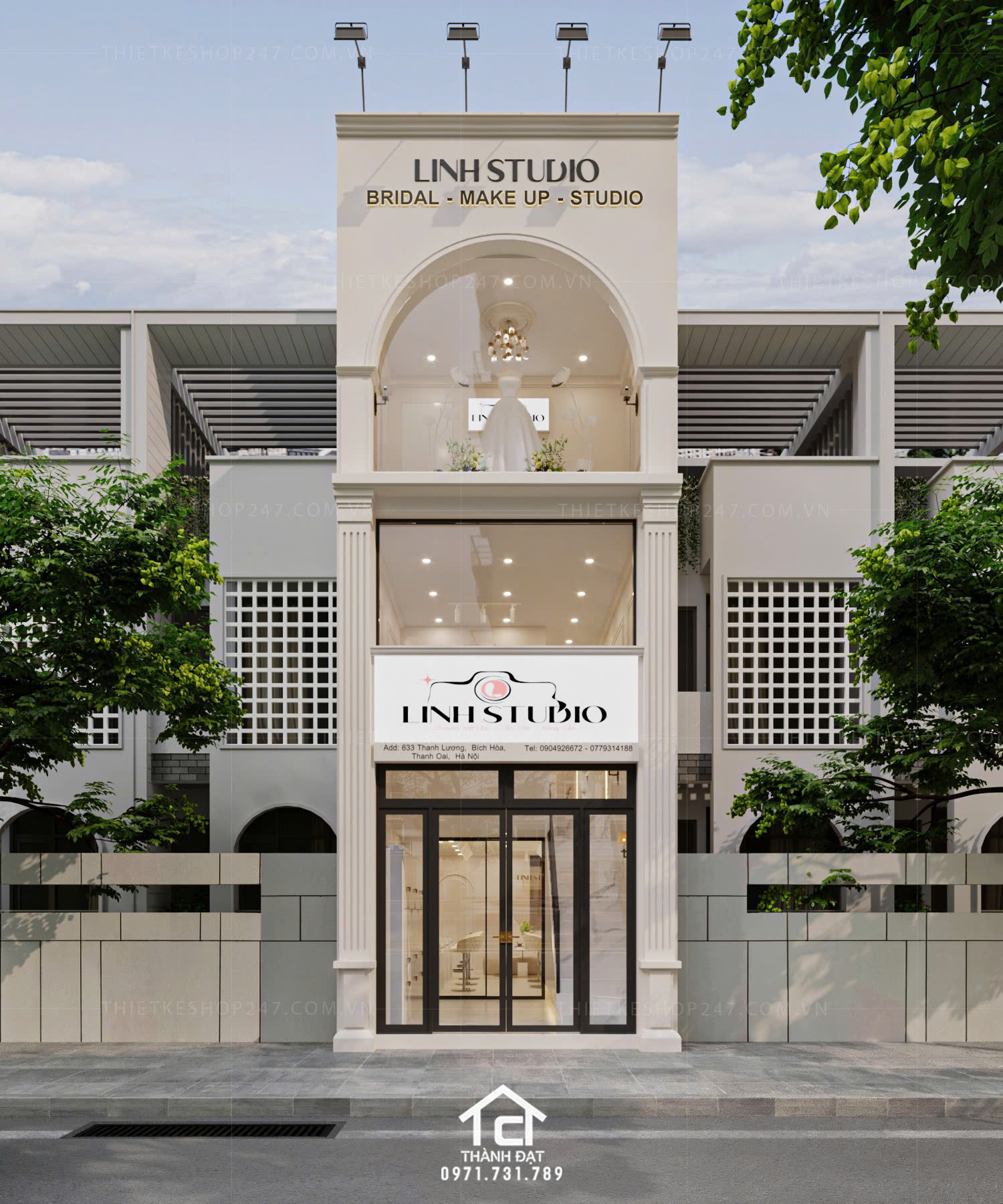 thiết kế studio áo cưới đẹp
