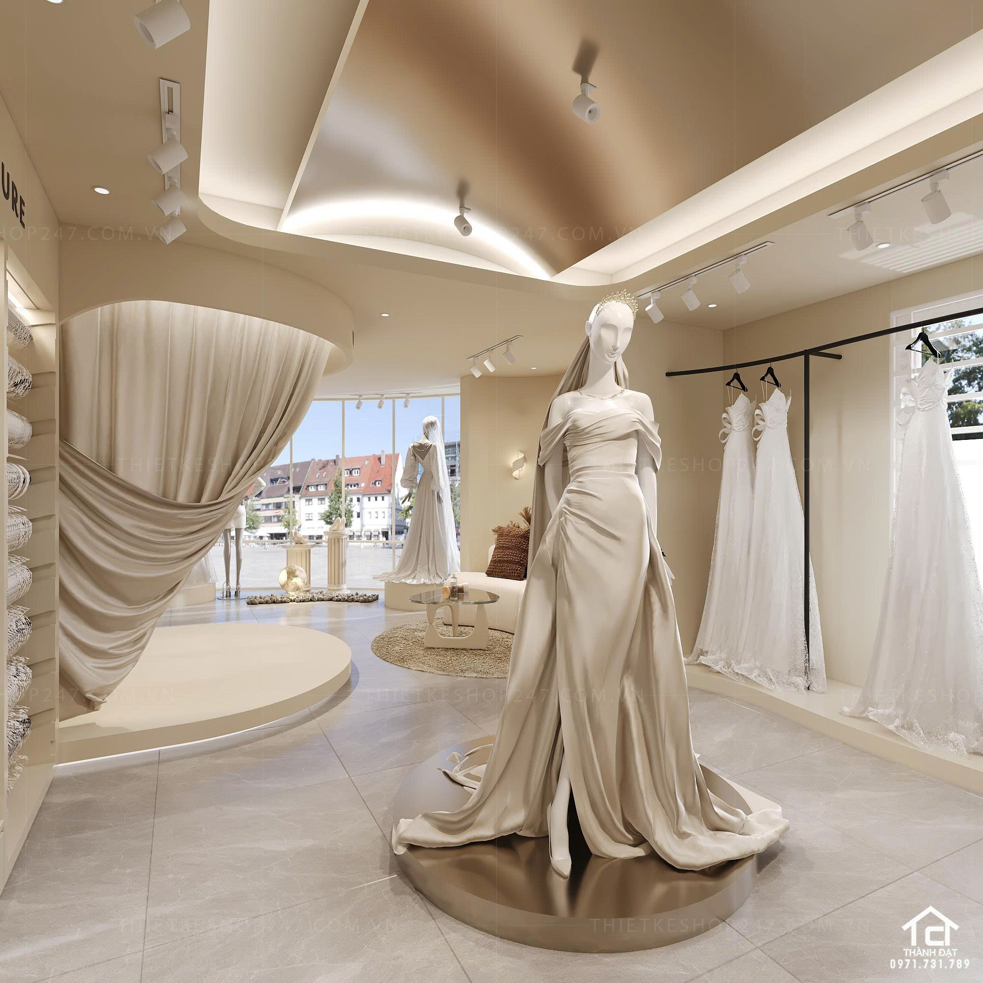 thiết kế studio áo cưới đẹp đẳng cấp