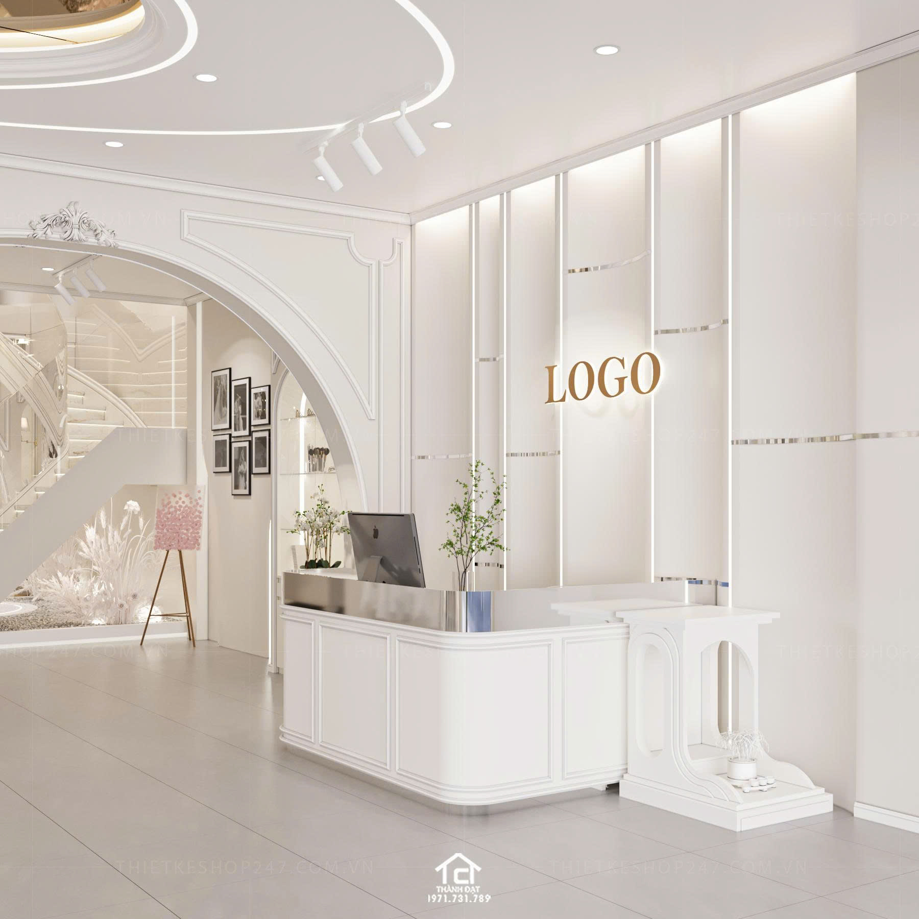 thiết kế studio áo cưới đẹp ấn tượng